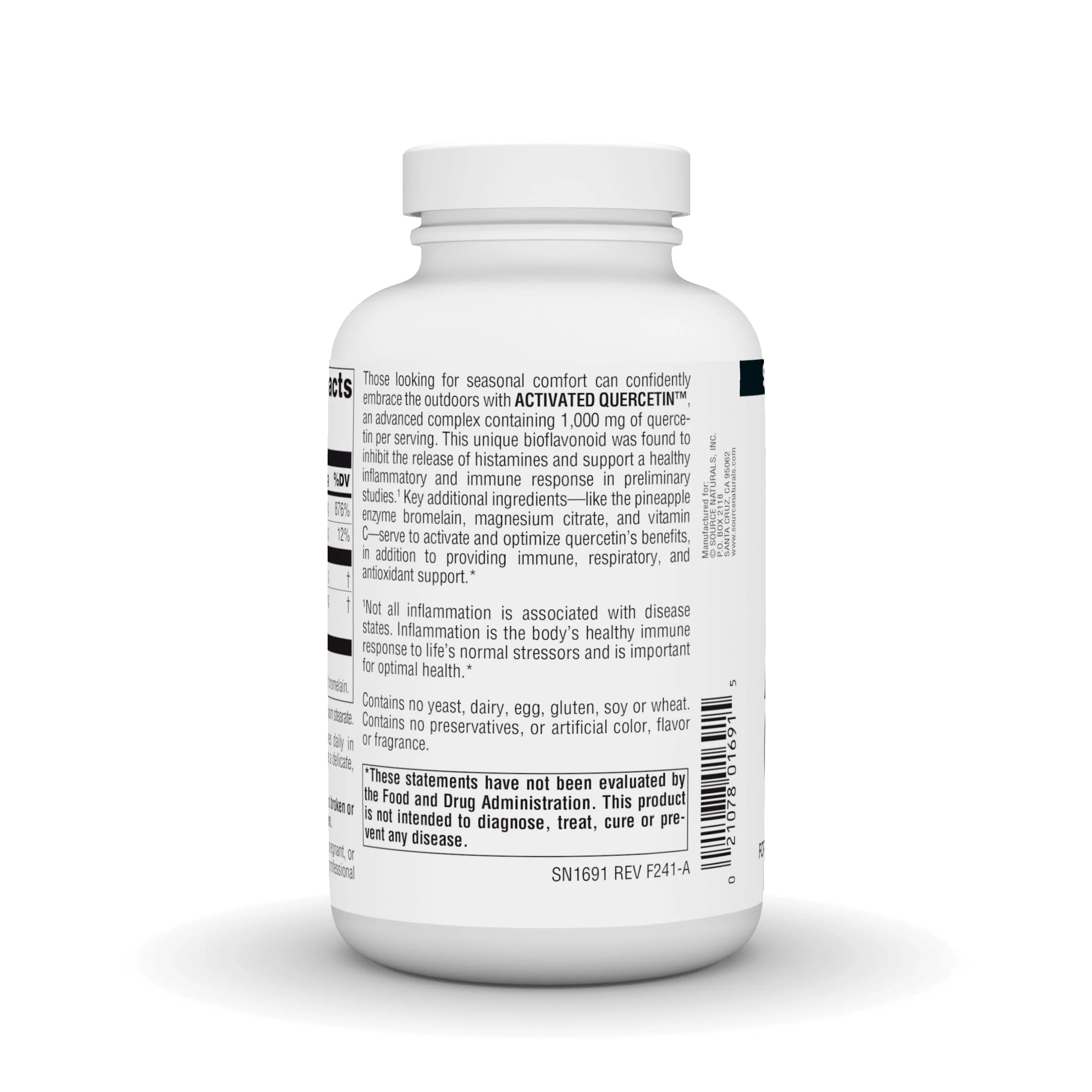 Source Naturals Activated Quercetin, Bioflavanoid Complex, for Seasonal & Immune Support* - 200 Capsules - Image 4