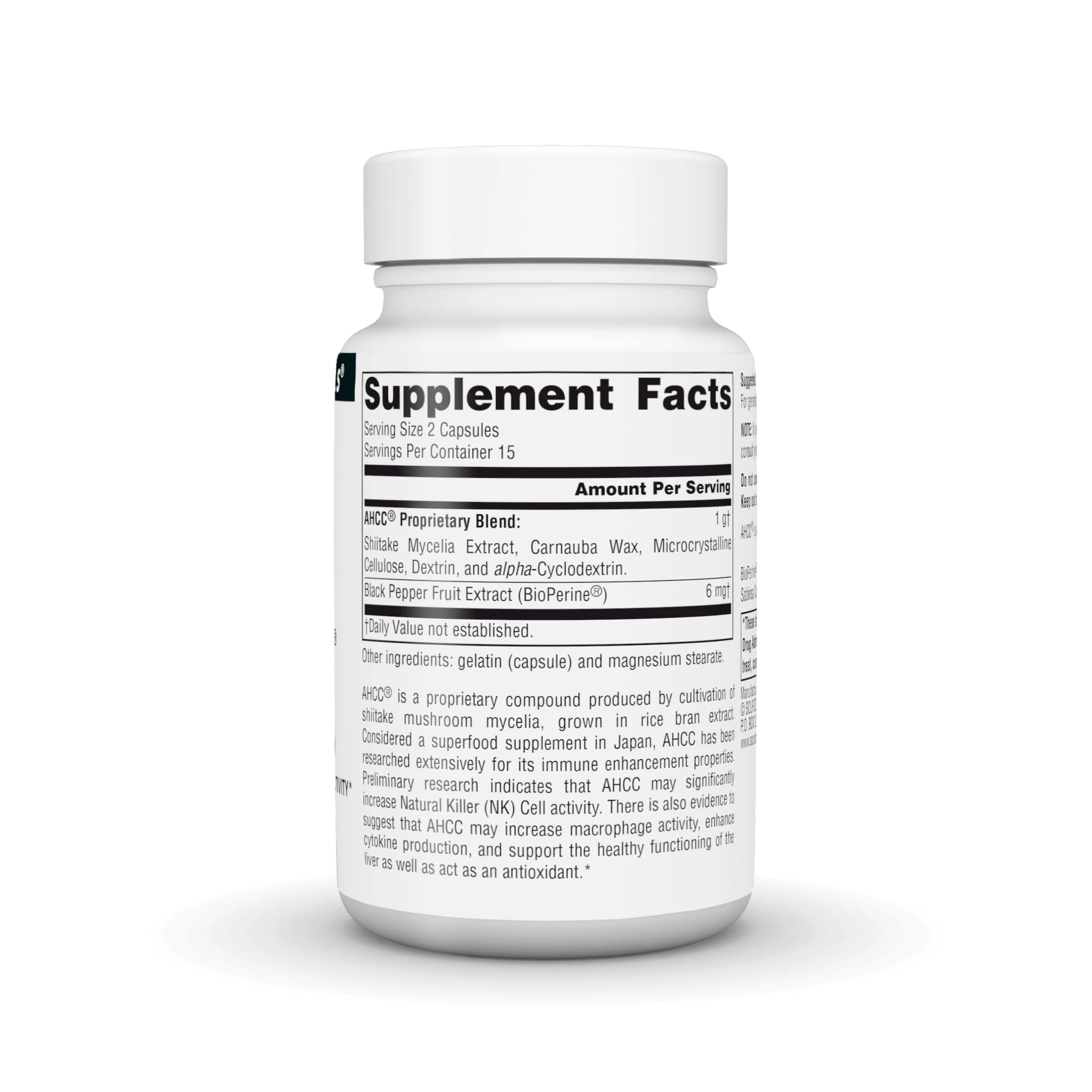 Source Naturals AHCC with Bioperine - Increases Natural Killer Cell Activity* - 500 mg - 30 Capsules - Image 5