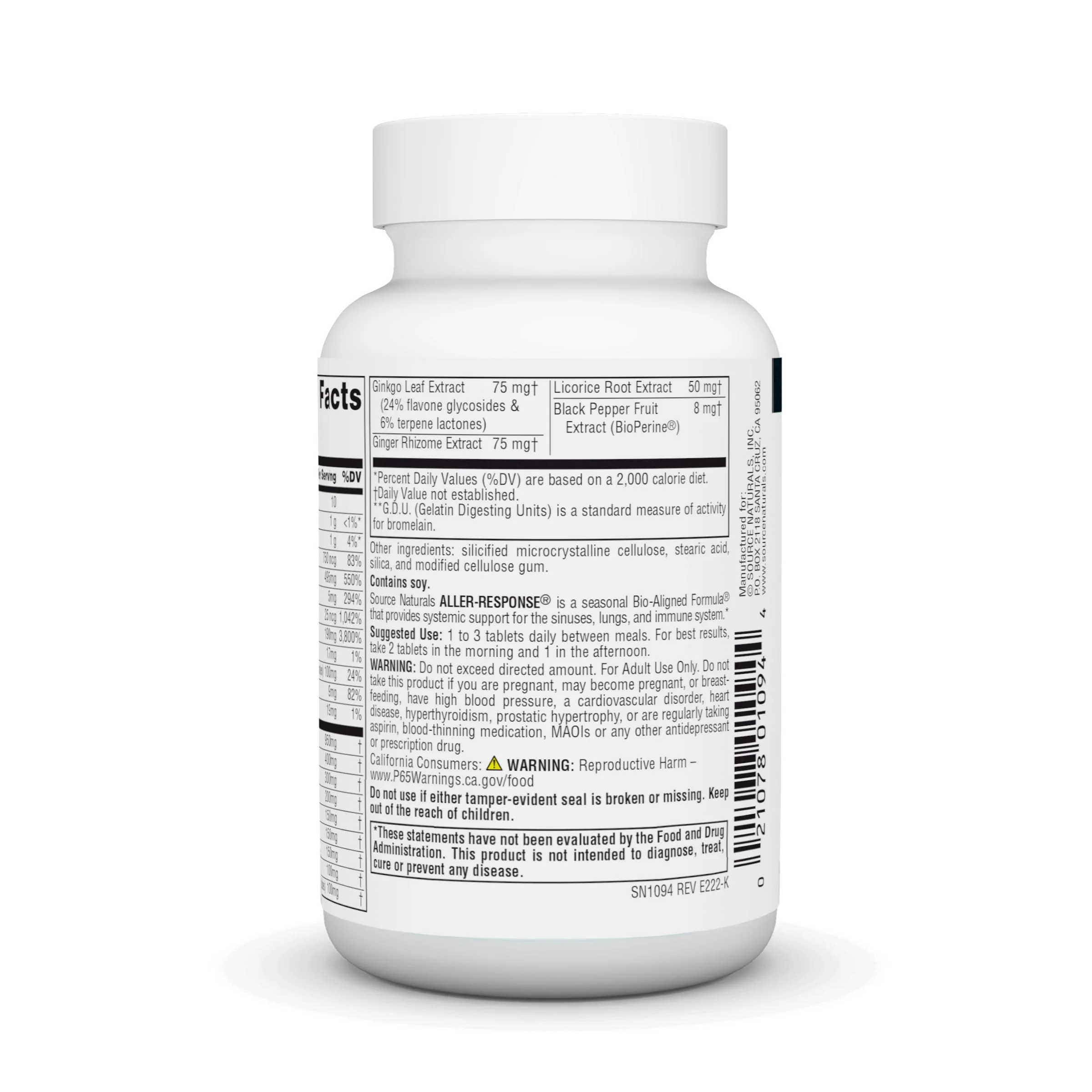 Source Naturals Aller-Response, Seasonal Immune Support* - 45 Tablets - Image 5