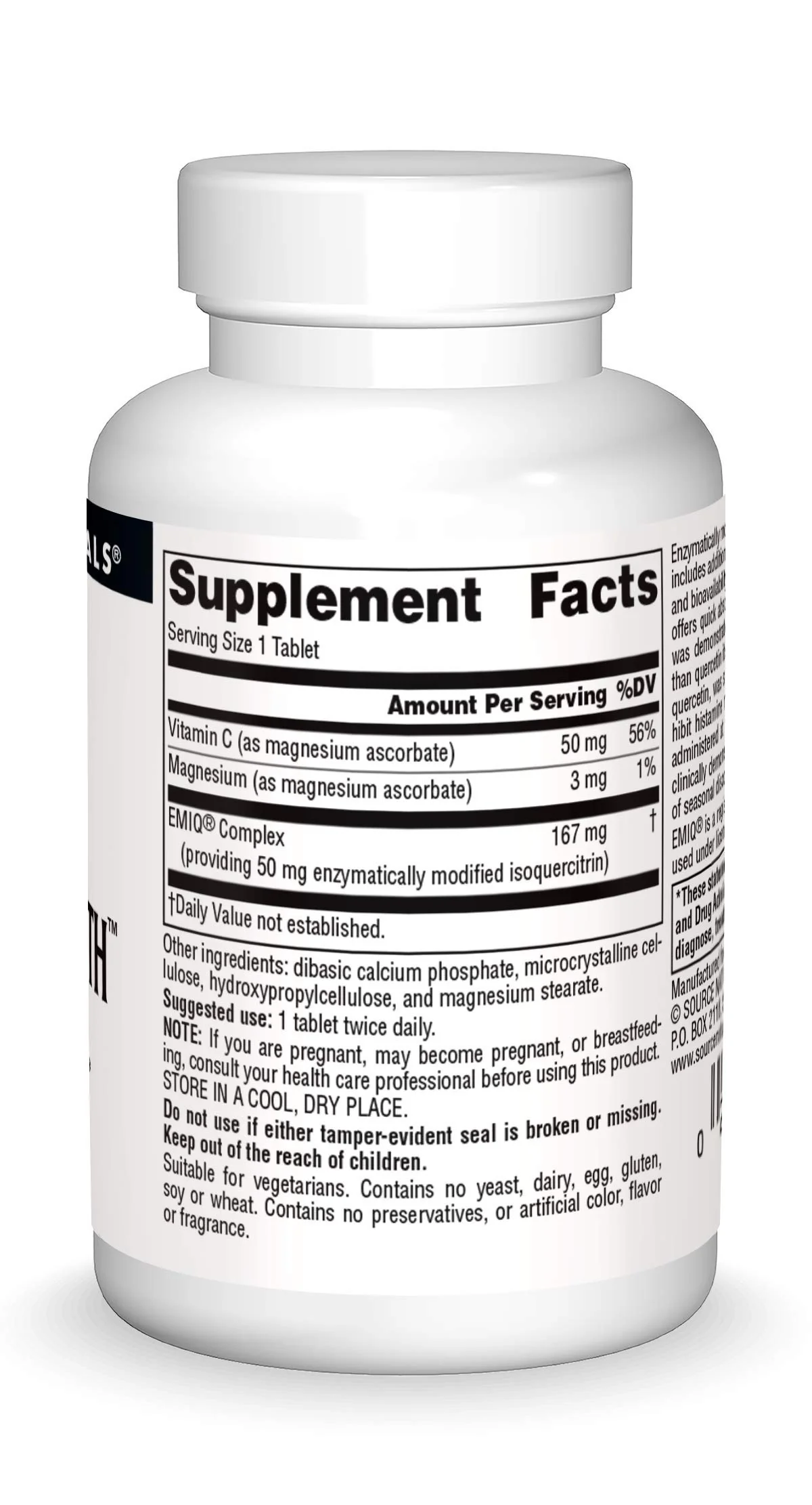 Source Naturals AllerStrength Fast-Acting Seasonal Immune Support - Highly Bioavailable Quercetin* - 30 Tablets - Image 3