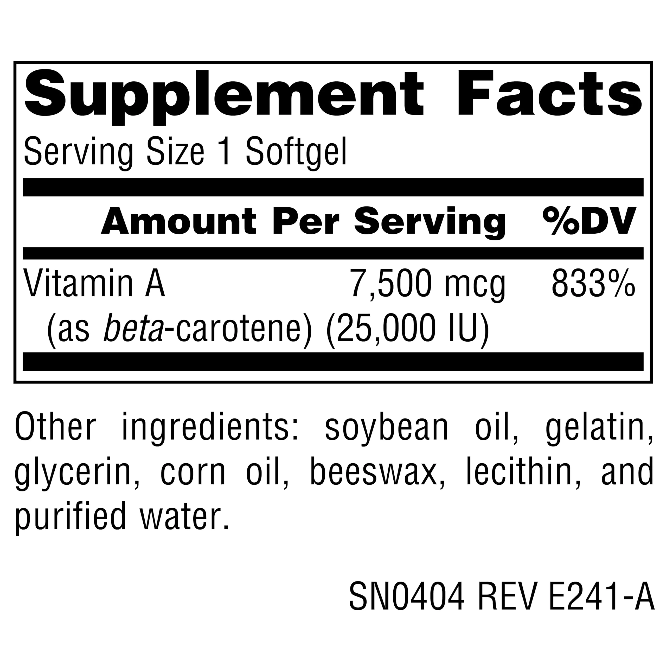 Source Naturals Beta Carotene 25000 iu Antioxidant Protection - Converted by Body to Vitamin A - 250 Softgels - Image 4