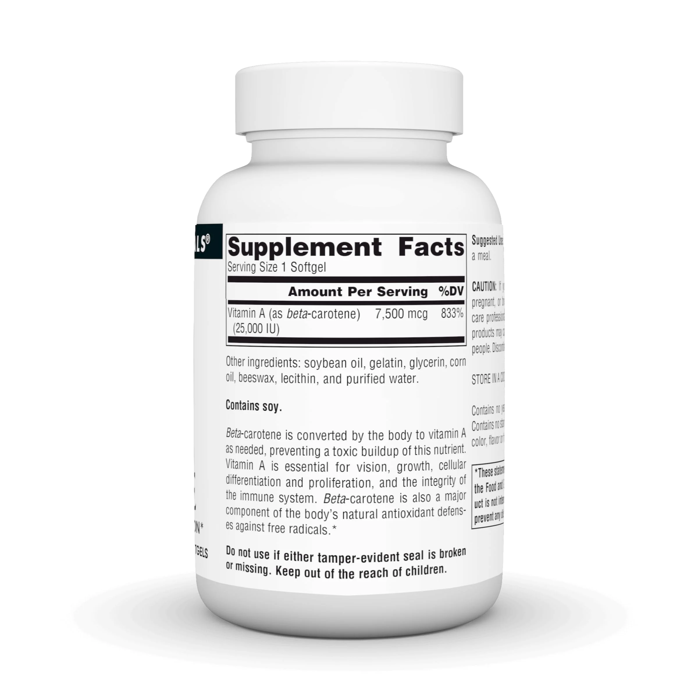 Source Naturals Beta Carotene 25000 iu Antioxidant Protection - Converted by Body to Vitamin A - 250 Softgels - Image 7