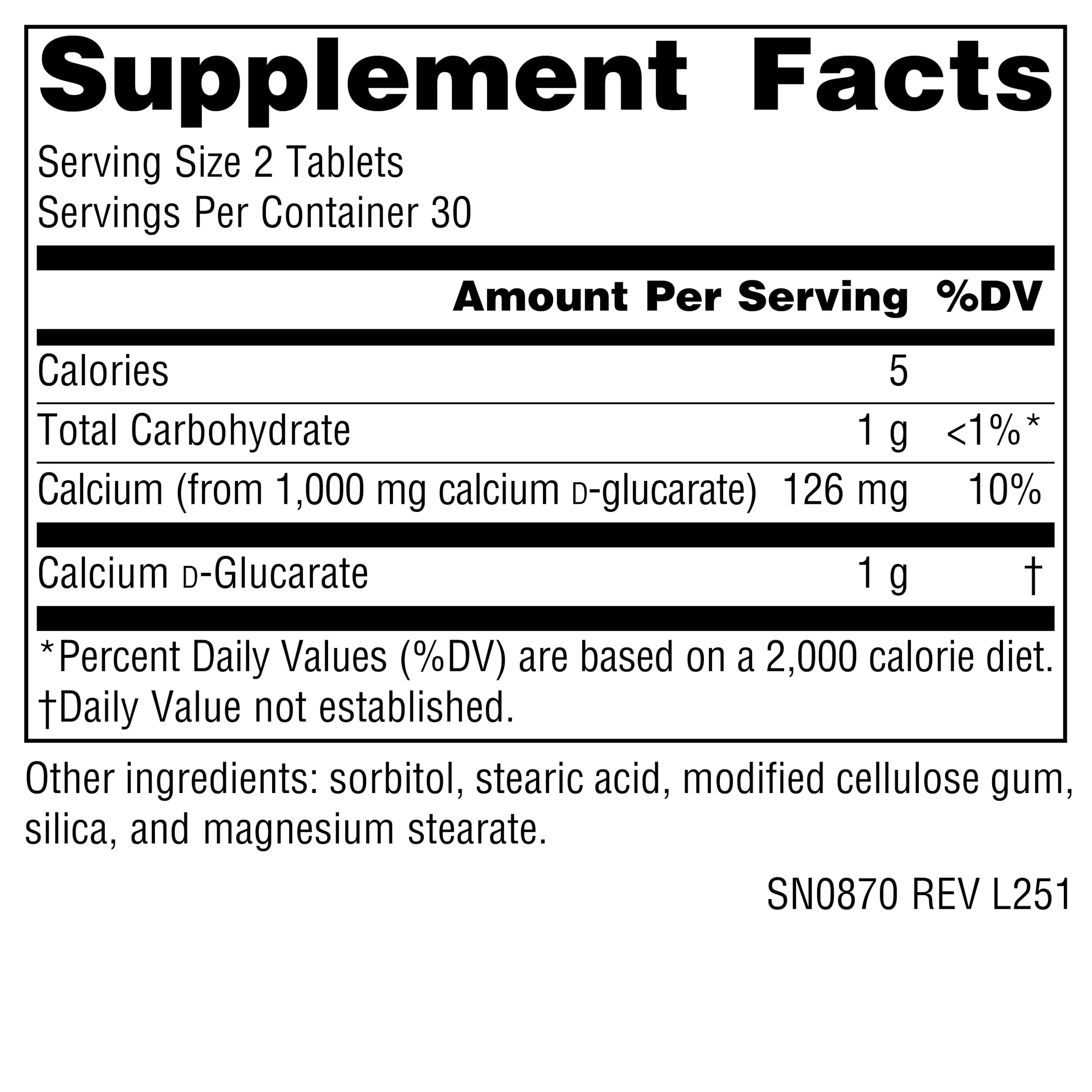 Source Naturals Calcium D-Glucarate, Cellular Detoxifier* - 500 mg - 60 Tablets - Image 6