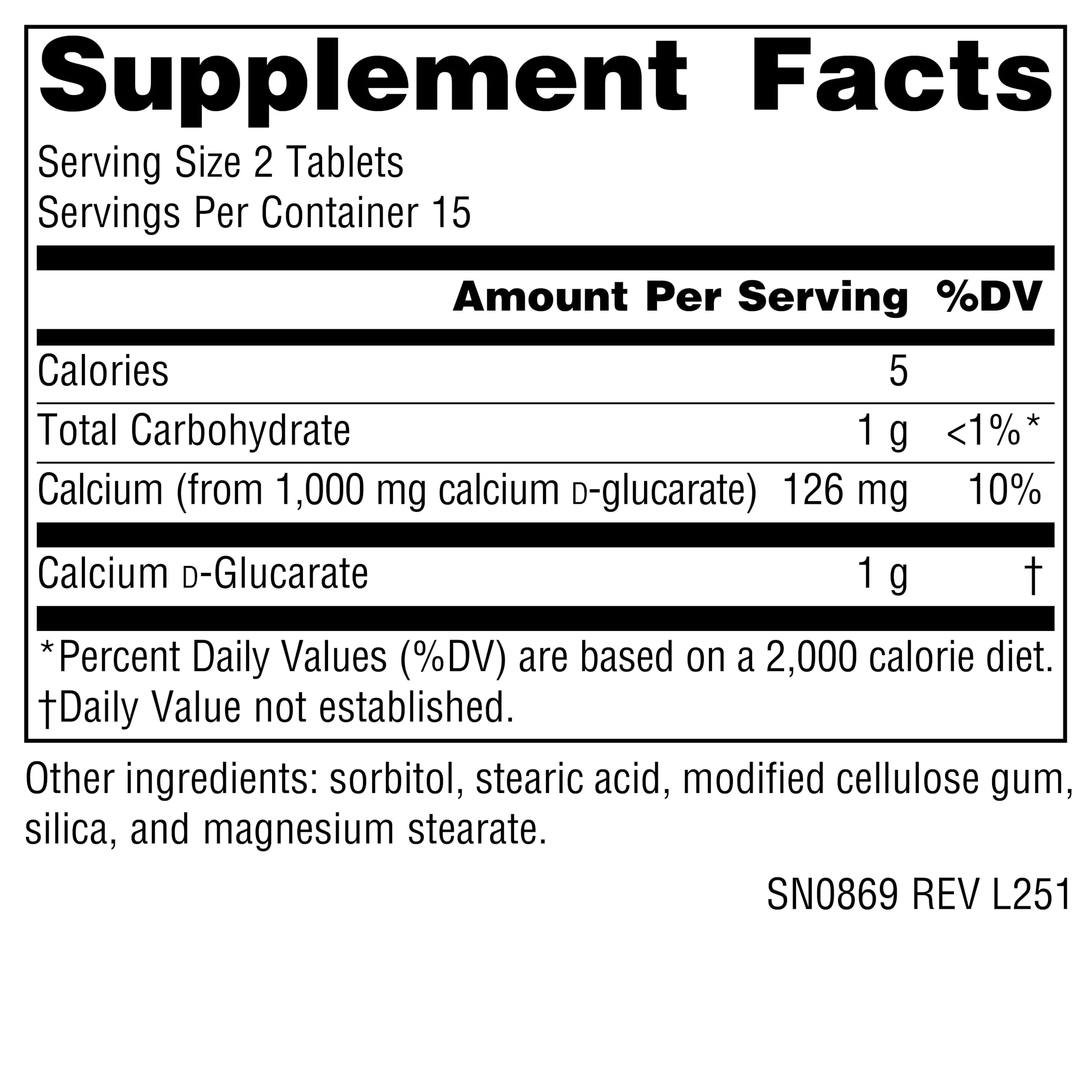 Source Naturals Calcium D-Glucarate, Cellular Detoxifier* 500mg - 30 Tablets - Image 6
