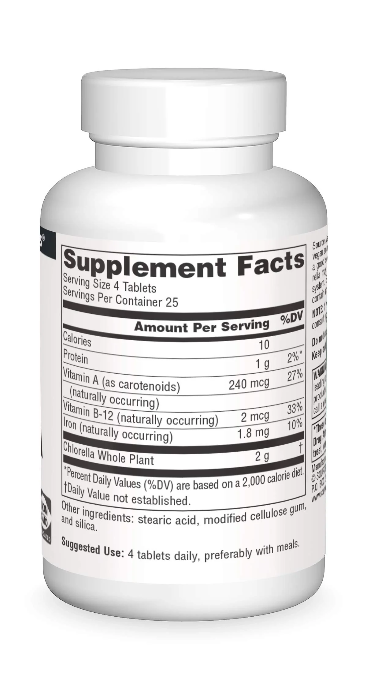 Source Naturals Chlorella 500 mg Green Superfood, Plant-Based B12-100 Tablets - Image 4