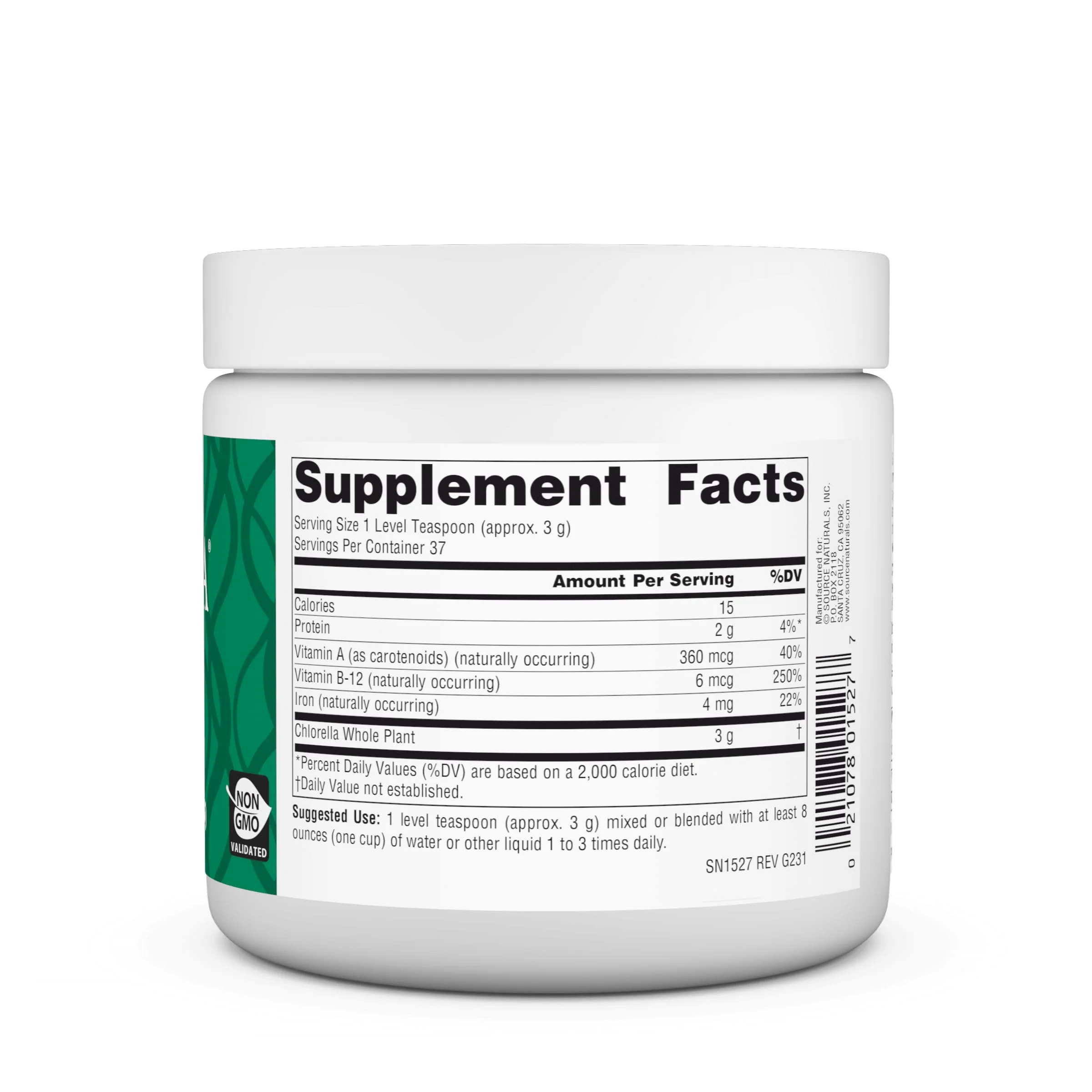 Source Naturals Chlorella from Yaeyama, a Source of Vegetarian Vitamin B-12, Non GMO Dietary Supplement - 4 oz Powder - Image 4