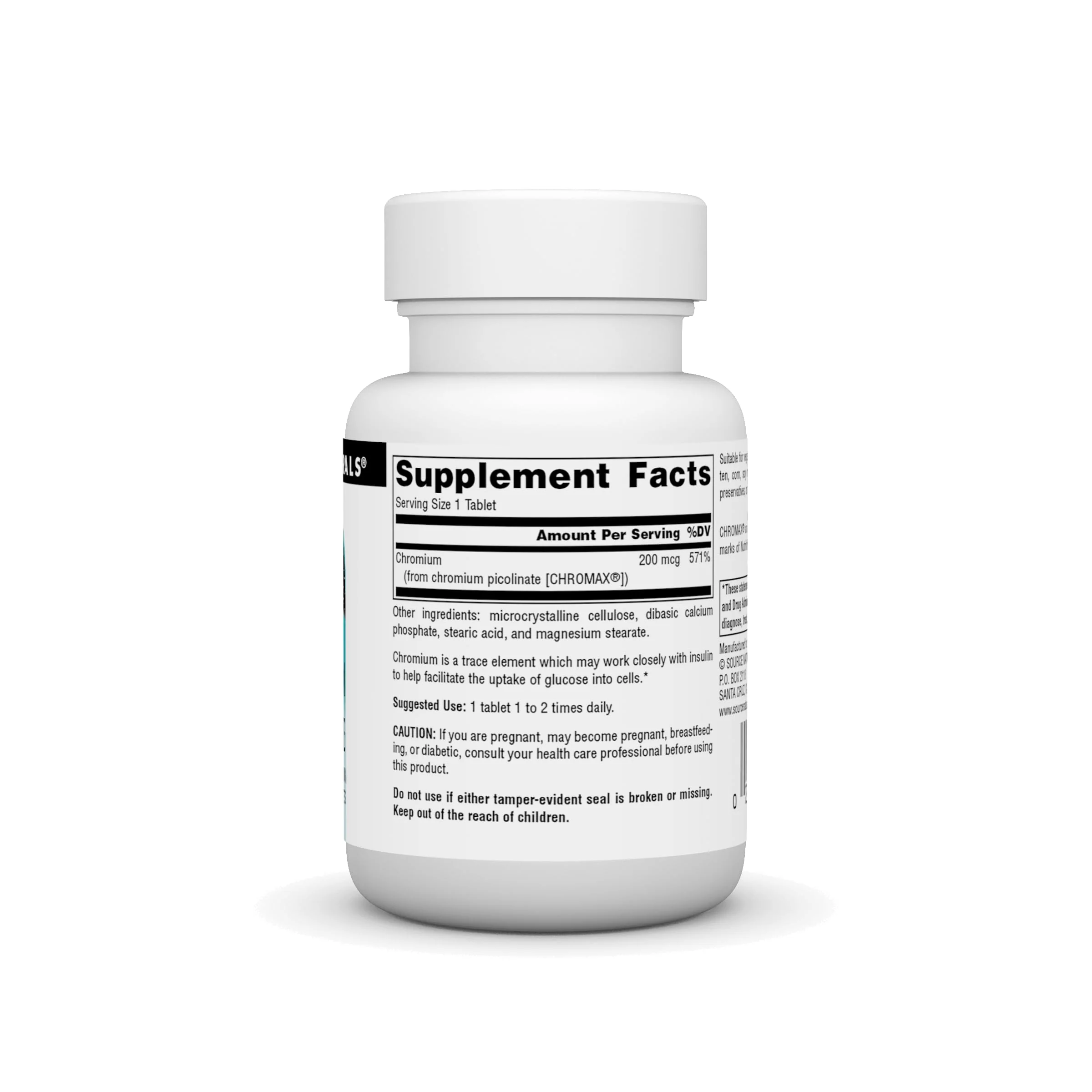 Source Naturals Chromium Picolinate, Yeast Free Chromium, 200 mcg - 60 Tablets - Image 5