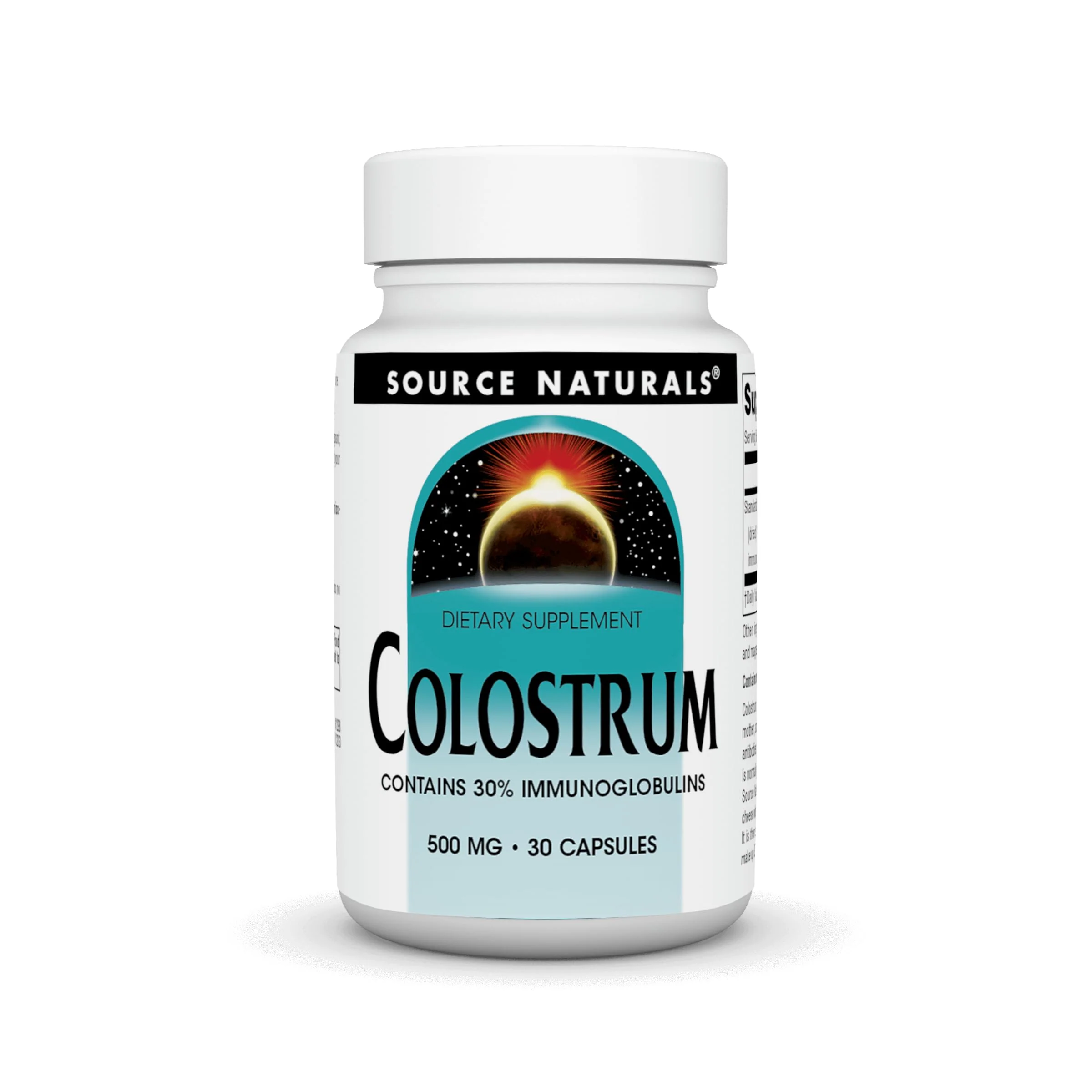 Source Naturals Colostrum Contains 30 Percent Immunoglobulins - 30 Capsules