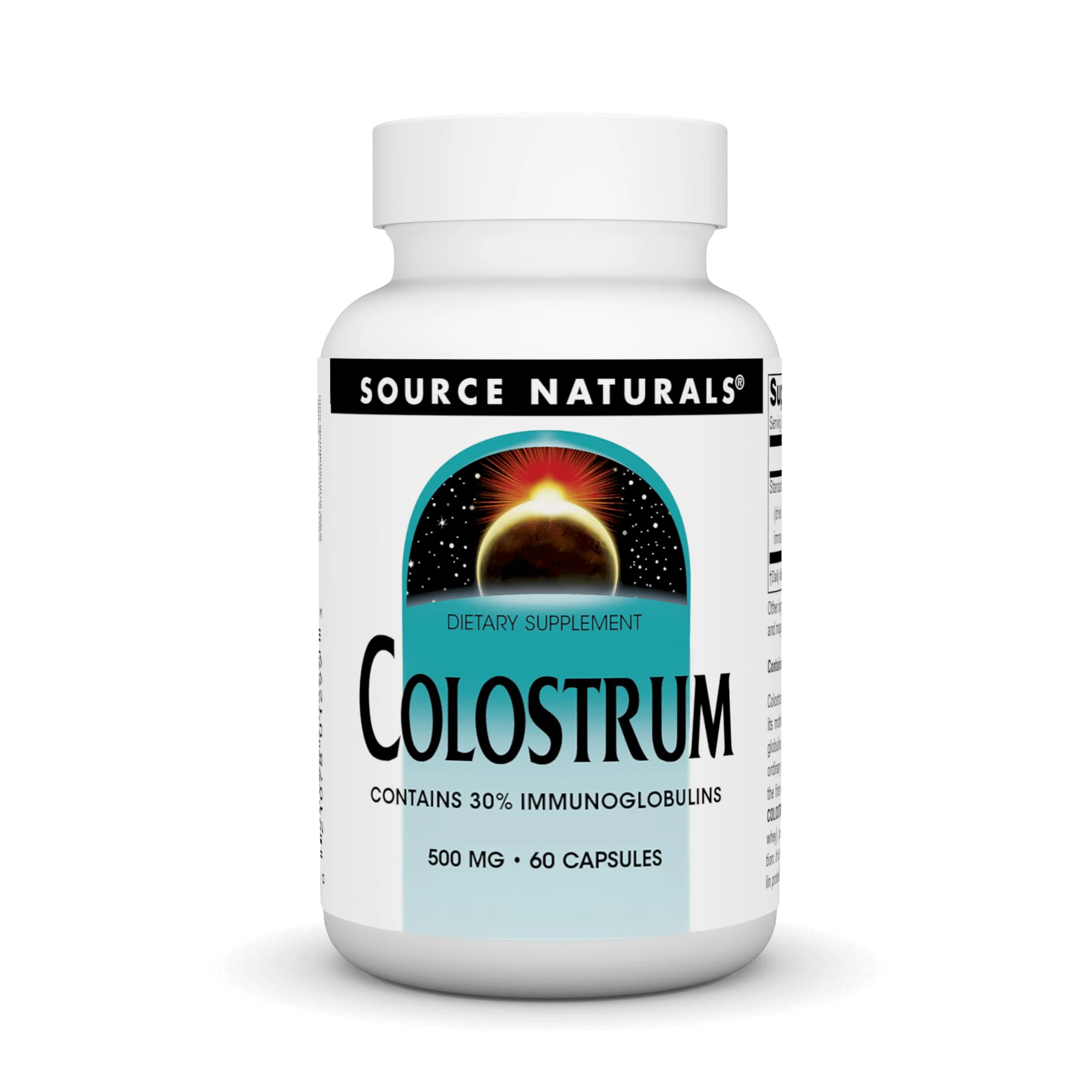 Source Naturals Colostrum Contains 30 Percent Immunoglobulins - 60 Capsules