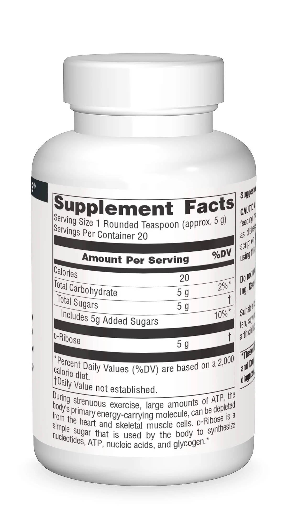 Source Naturals D-Ribose, Enhances ATP Energery* - 100 Grams Powder - Image 5