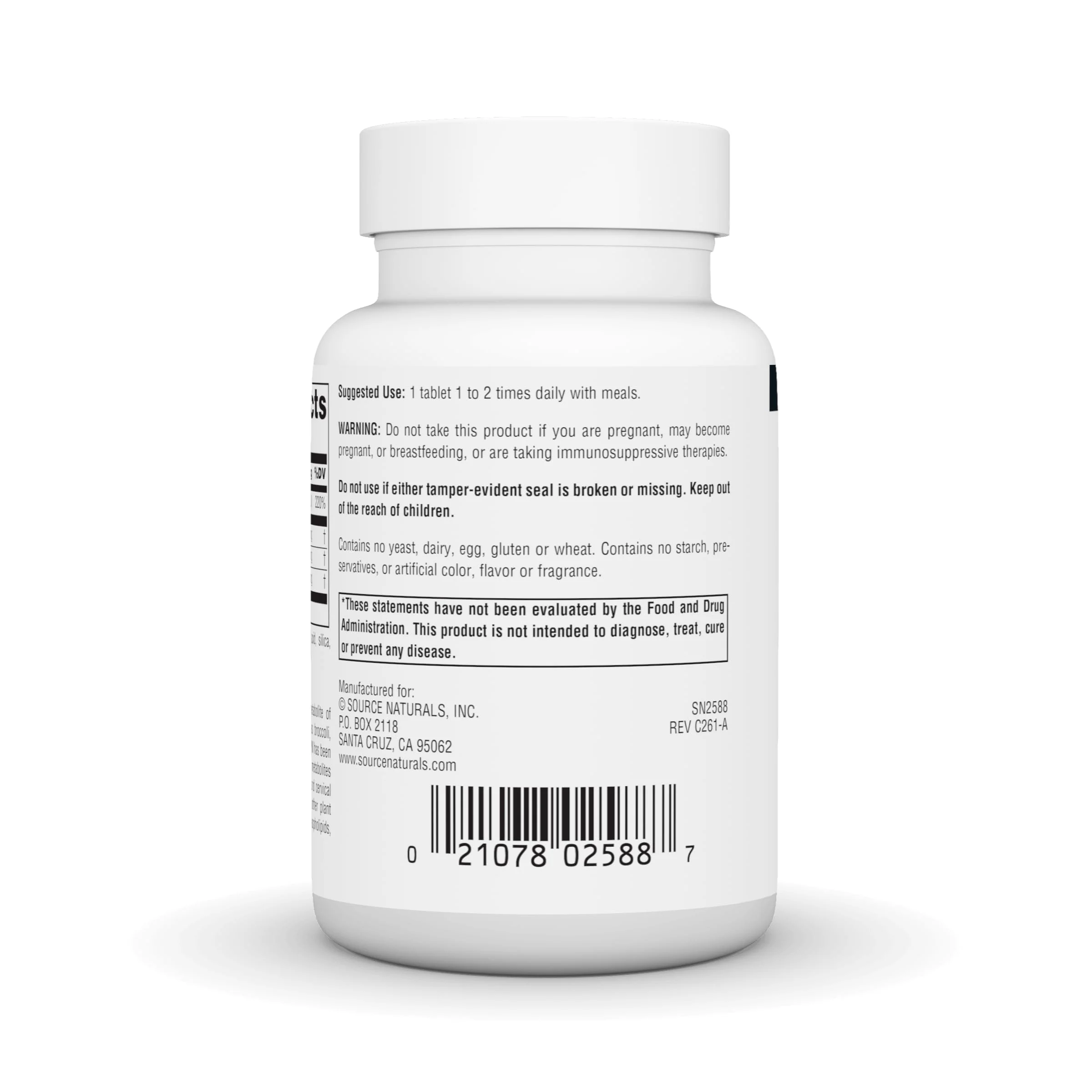 Source Naturals DIM, Diindolylmethane 200mg with BioPerine, Vitamin E & More - 30 Tablets - Image 4