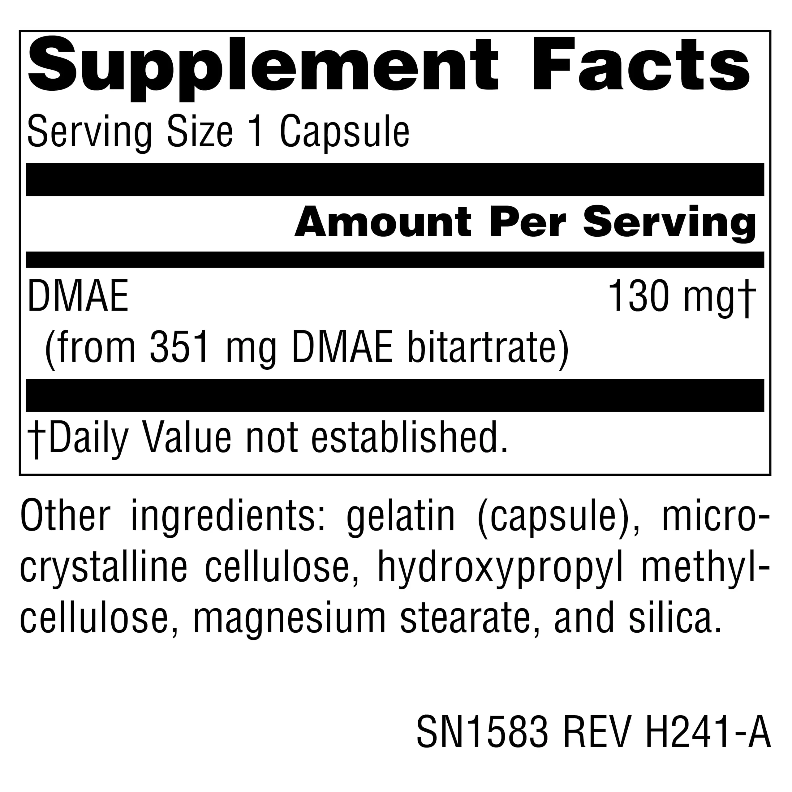 Source Naturals DMAE, Dimethylaminoethanol Bitartrate - Supports Mental Concentration - 200 Capsules - Image 4