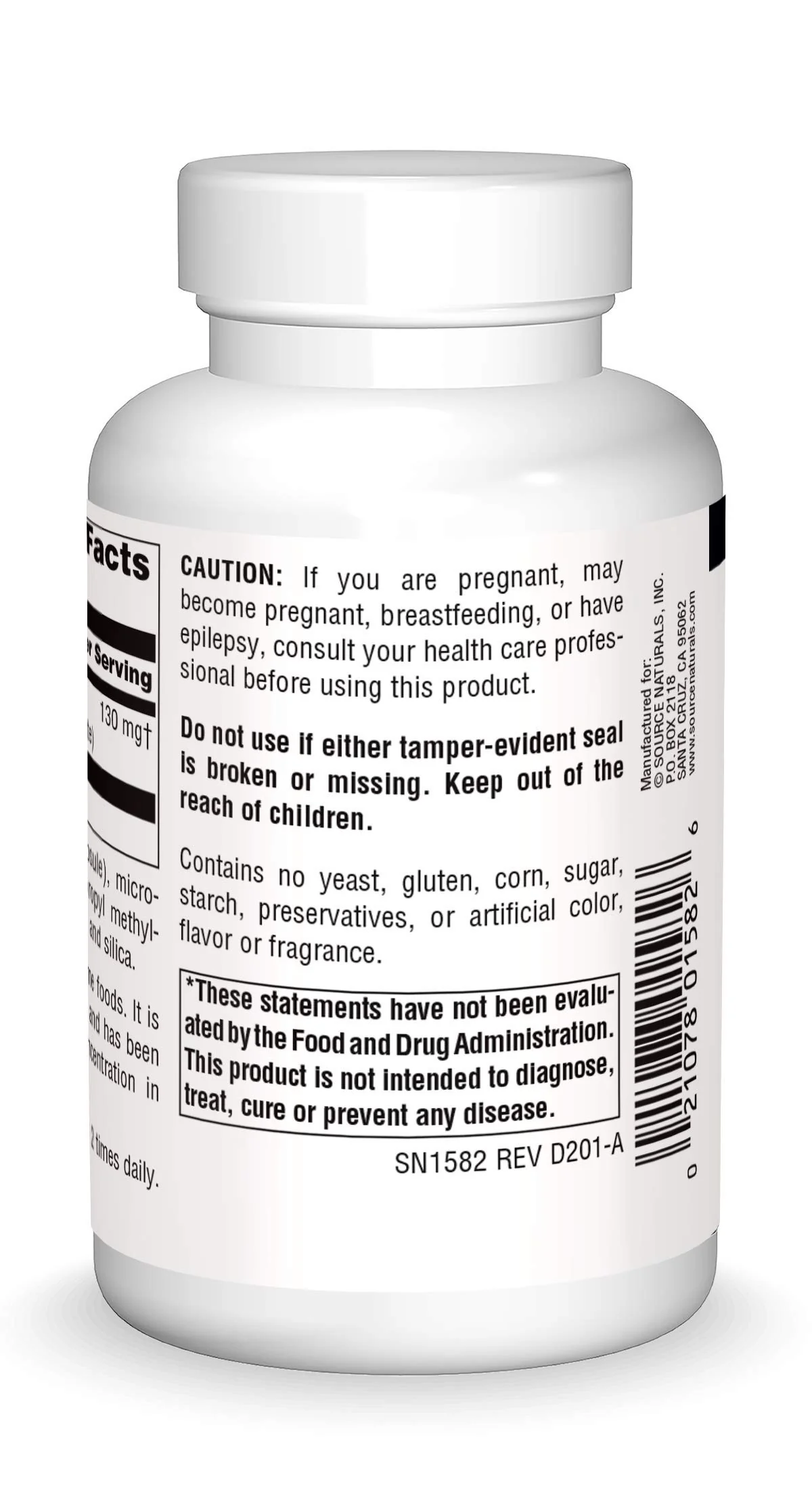 Source Naturals DMAE, Dimethylaminoethanol Bitartrate - Supports Mental Concentration*, 351mg - 100 Capsules - Image 4