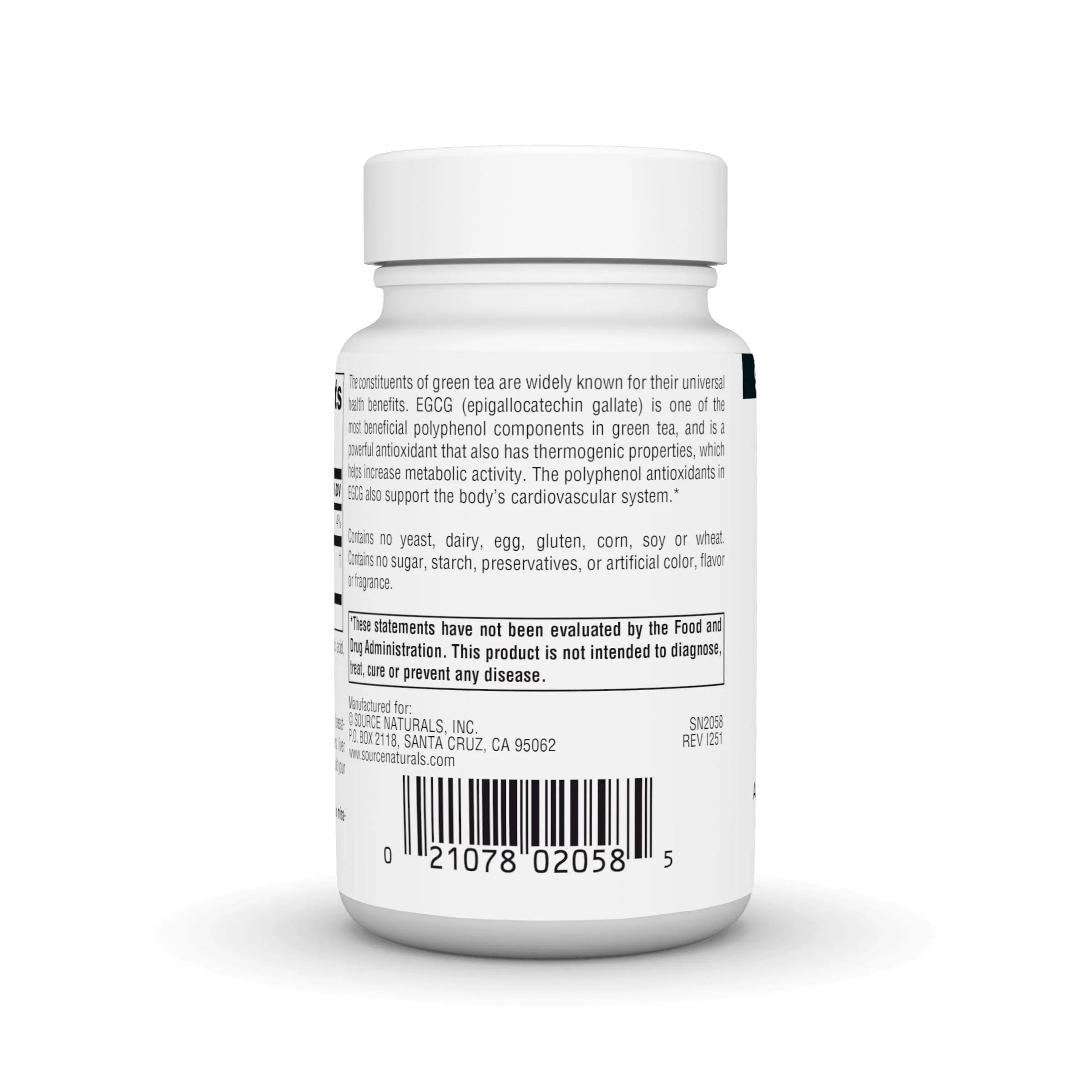 Source Naturals EGCG, Antioxidant and Thermogenic Activator from Green Tea*, 350mg - 60 Tablets - Image 5