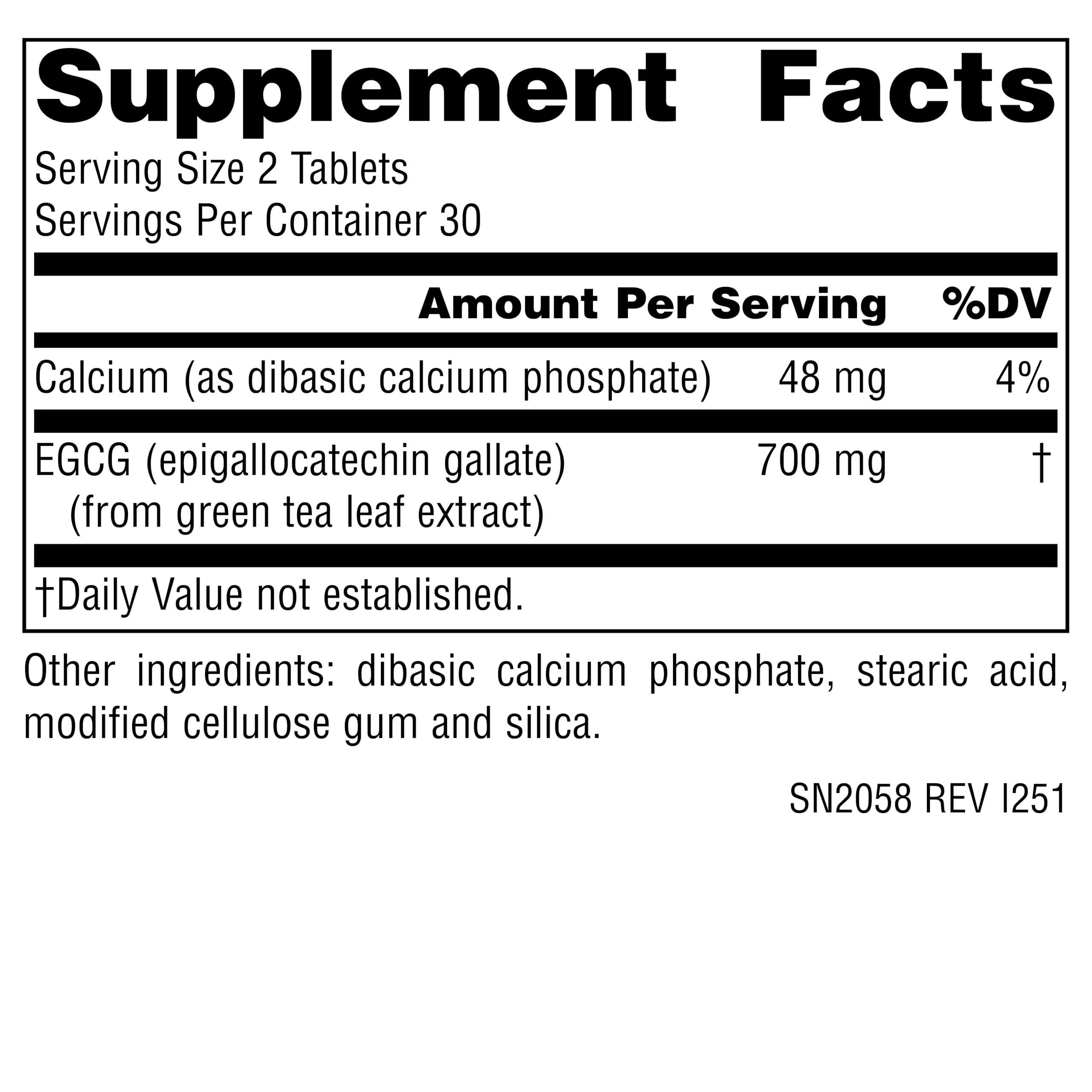 Source Naturals EGCG, Antioxidant and Thermogenic Activator from Green Tea*, 350mg - 60 Tablets - Image 6