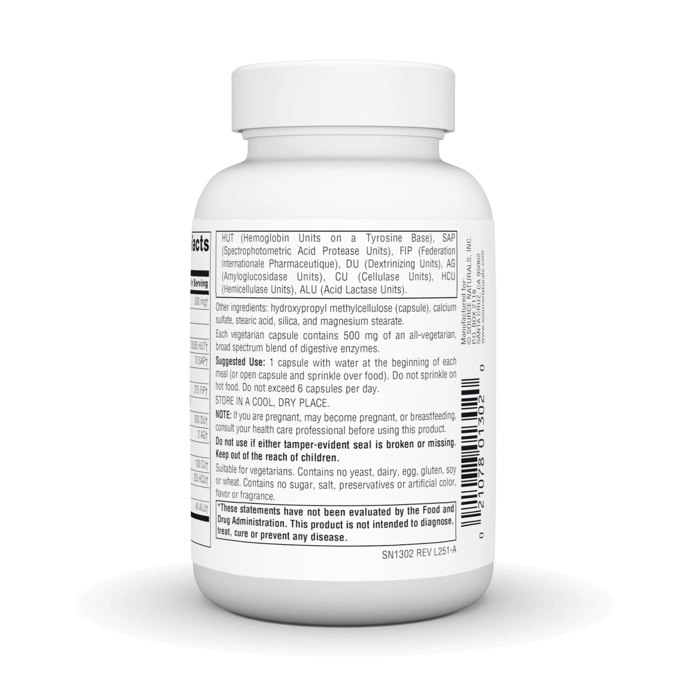 Source Naturals Essential Enzymes 500mg Bio-Aligned Multiple Enzyme Supplement Herbal Defense for Digestion, Gas, Constipation & Bloating Relief - Supports Immune System* - 120 Vegetarian Capsules - Image 5