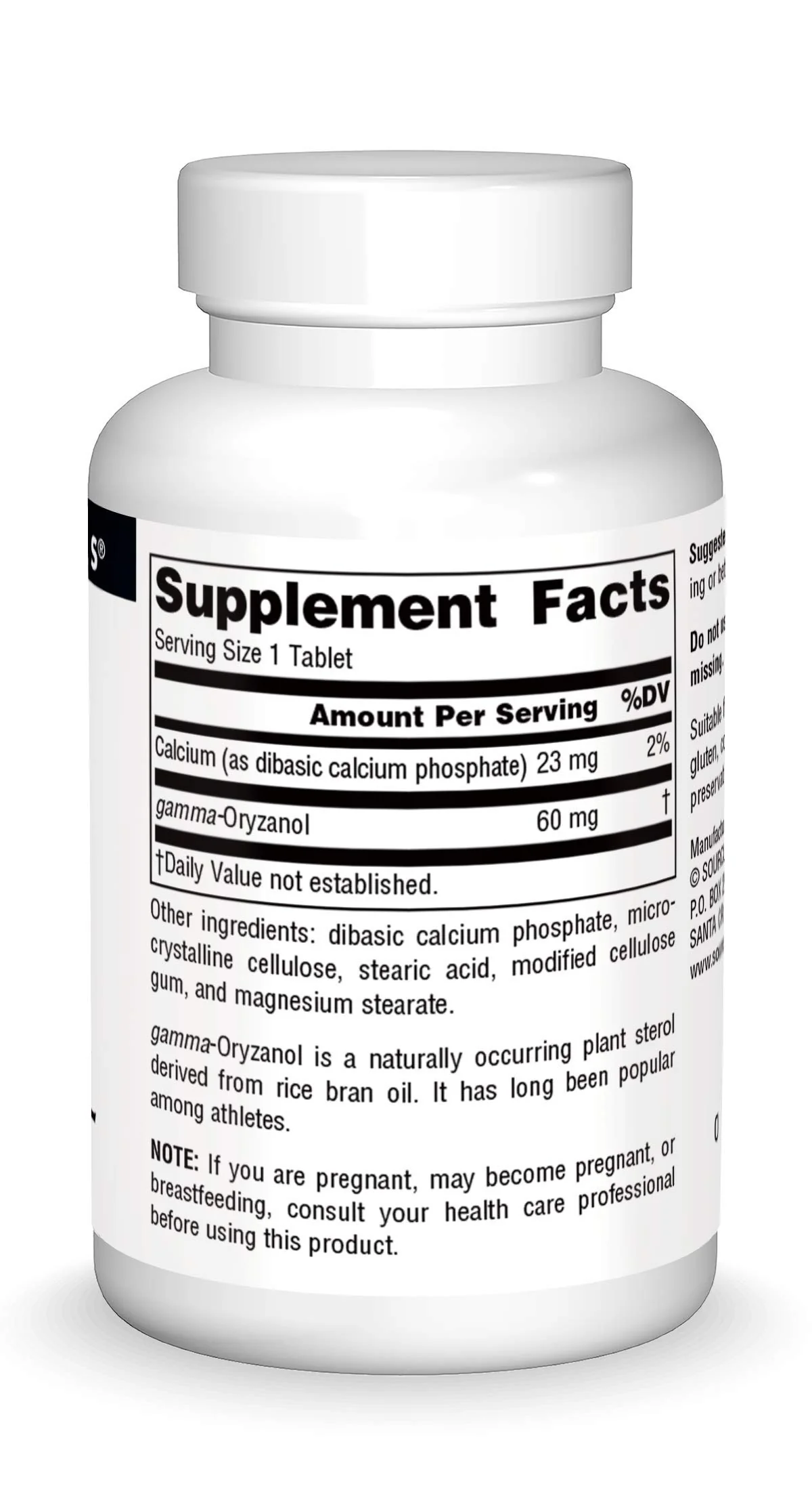 Source Naturals Gamma Oryzanol, Athletic Series Dietary Supplement Suitable for Vegetarians, 60 MG - 200 Tablets - Image 4