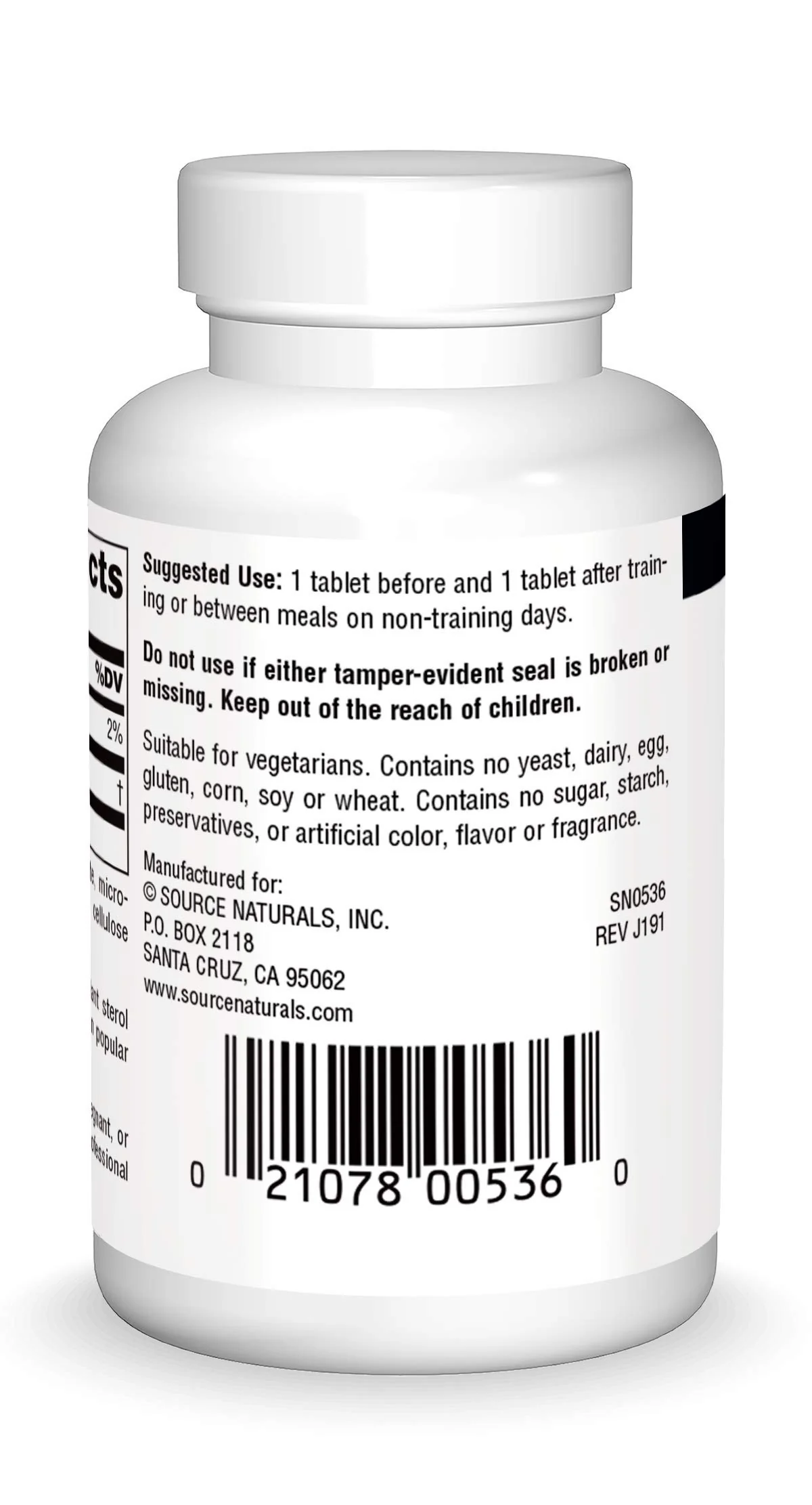 Source Naturals Gamma Oryzanol, Athletic Series Dietary Supplement Suitable for Vegetarians, 60 MG - 200 Tablets - Image 5
