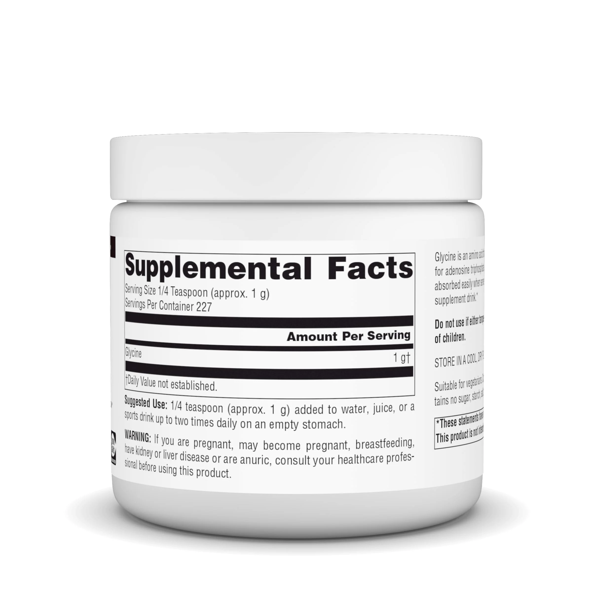 Source Naturals Glycine, for Protein Systhesis and Energy Generation*, 227 Grams - 8 oz Powder - Image 3