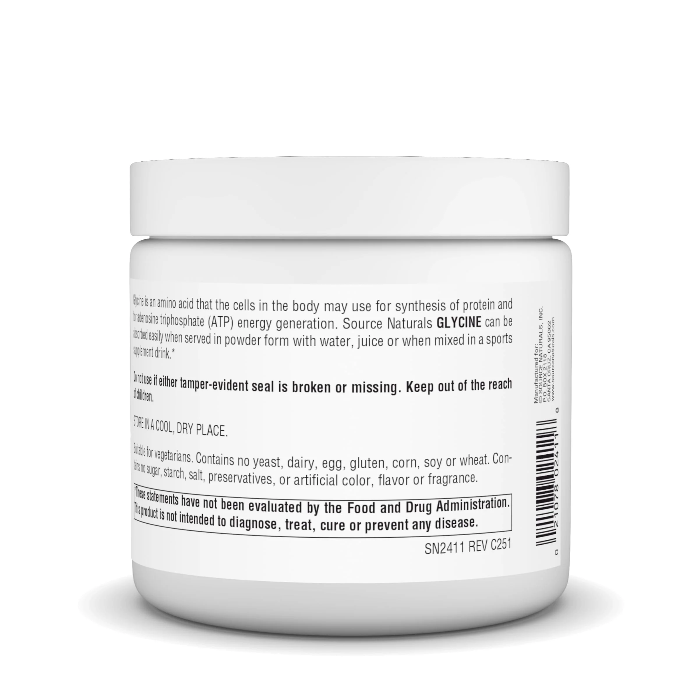 Source Naturals Glycine, for Protein Systhesis and Energy Generation*, 227 Grams - 8 oz Powder - Image 5