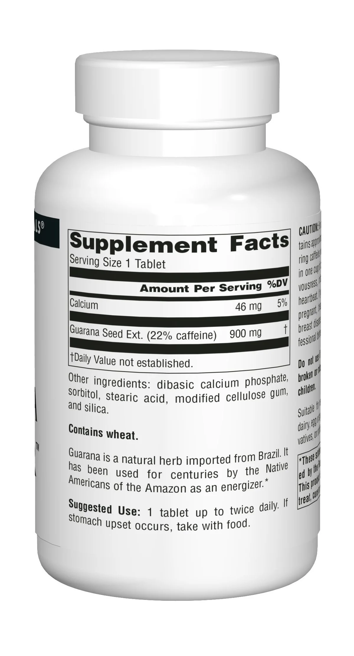 Source Naturals Guarana Energizer 900 mg Caffiene and Energy - 200 Tablets - Image 4