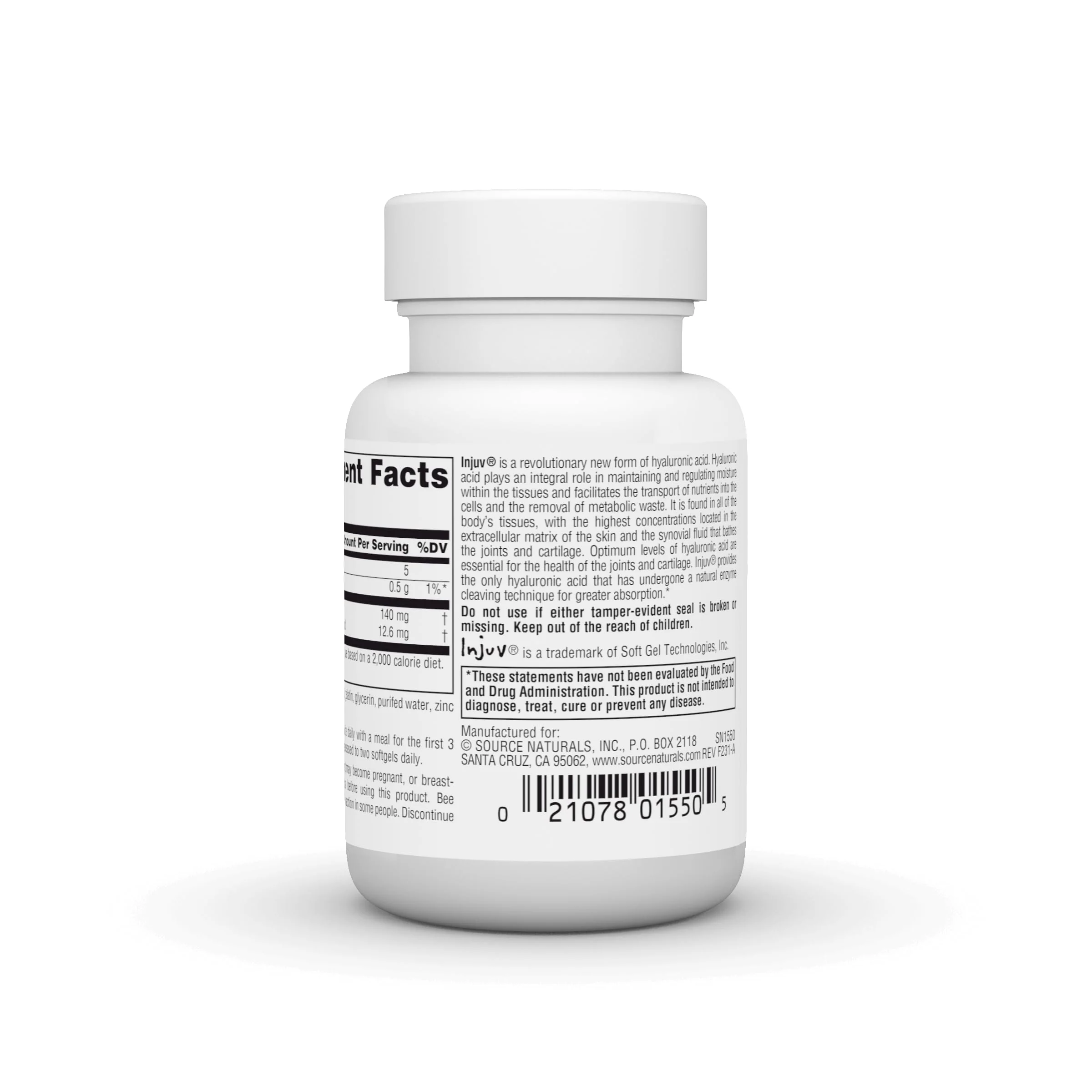 Source Naturals Hyaluronic Acid Injuv 70mg - 60 Softgels - Image 5