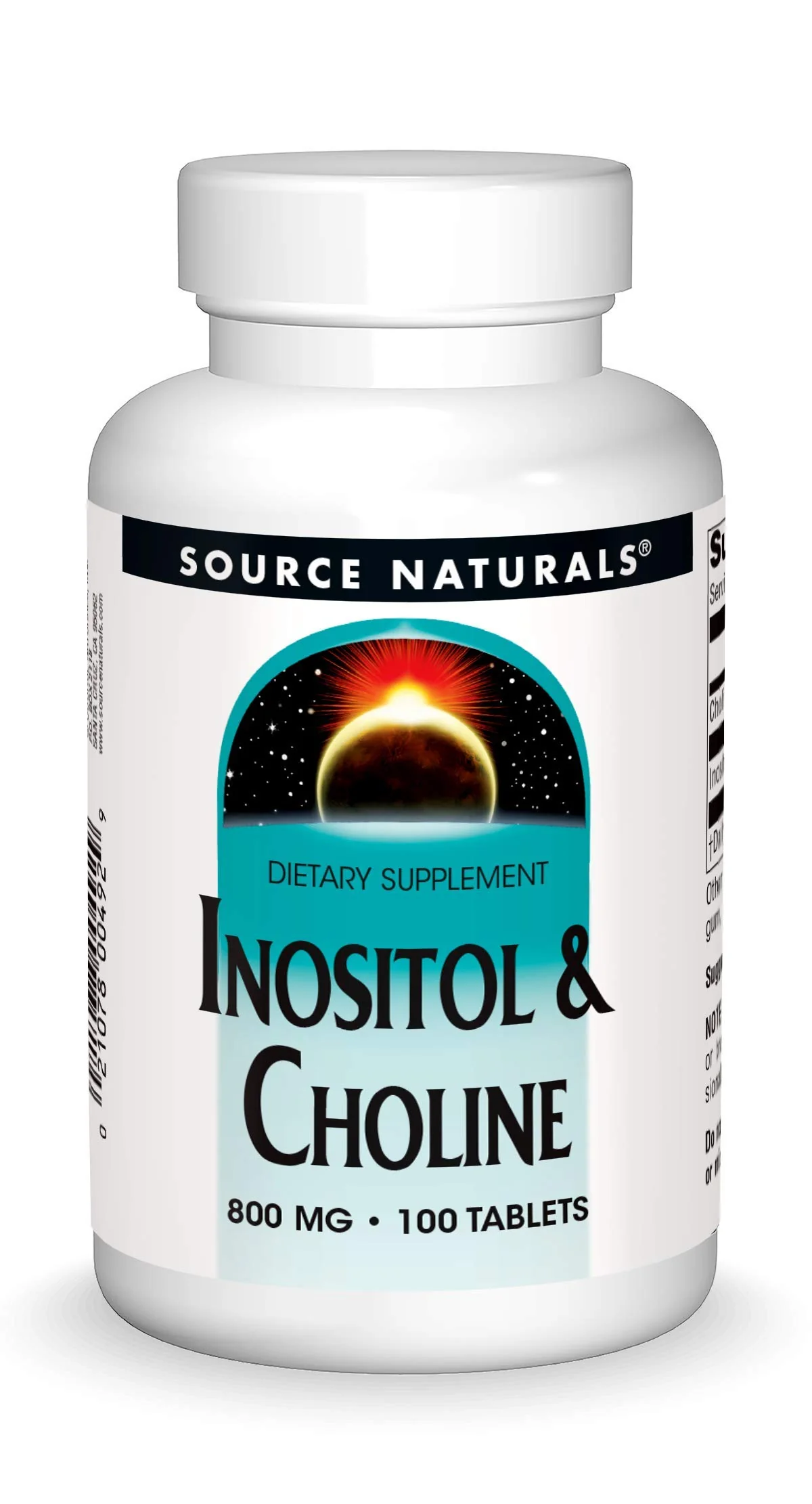 Source Naturals Inositol & Choline 800 mg Supports Healthy Nerve Function - 100 Tablets