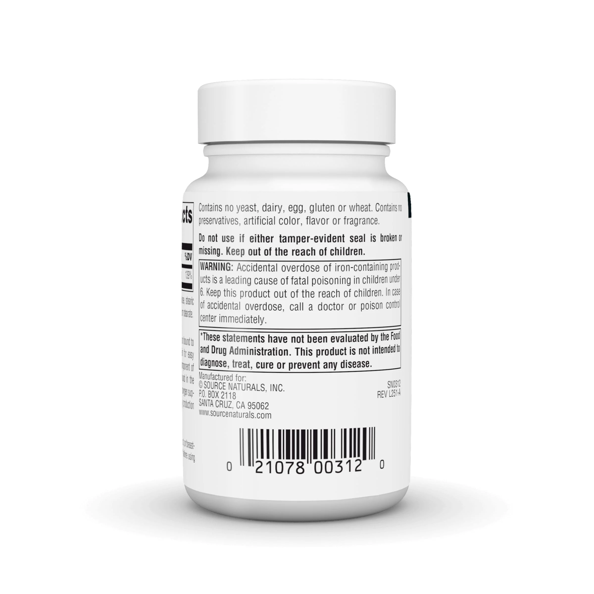 Source Naturals Iron, Amino Acid Chelate - Dietary Supplement that Supports Energy Production - 100 Tablets - Image 3
