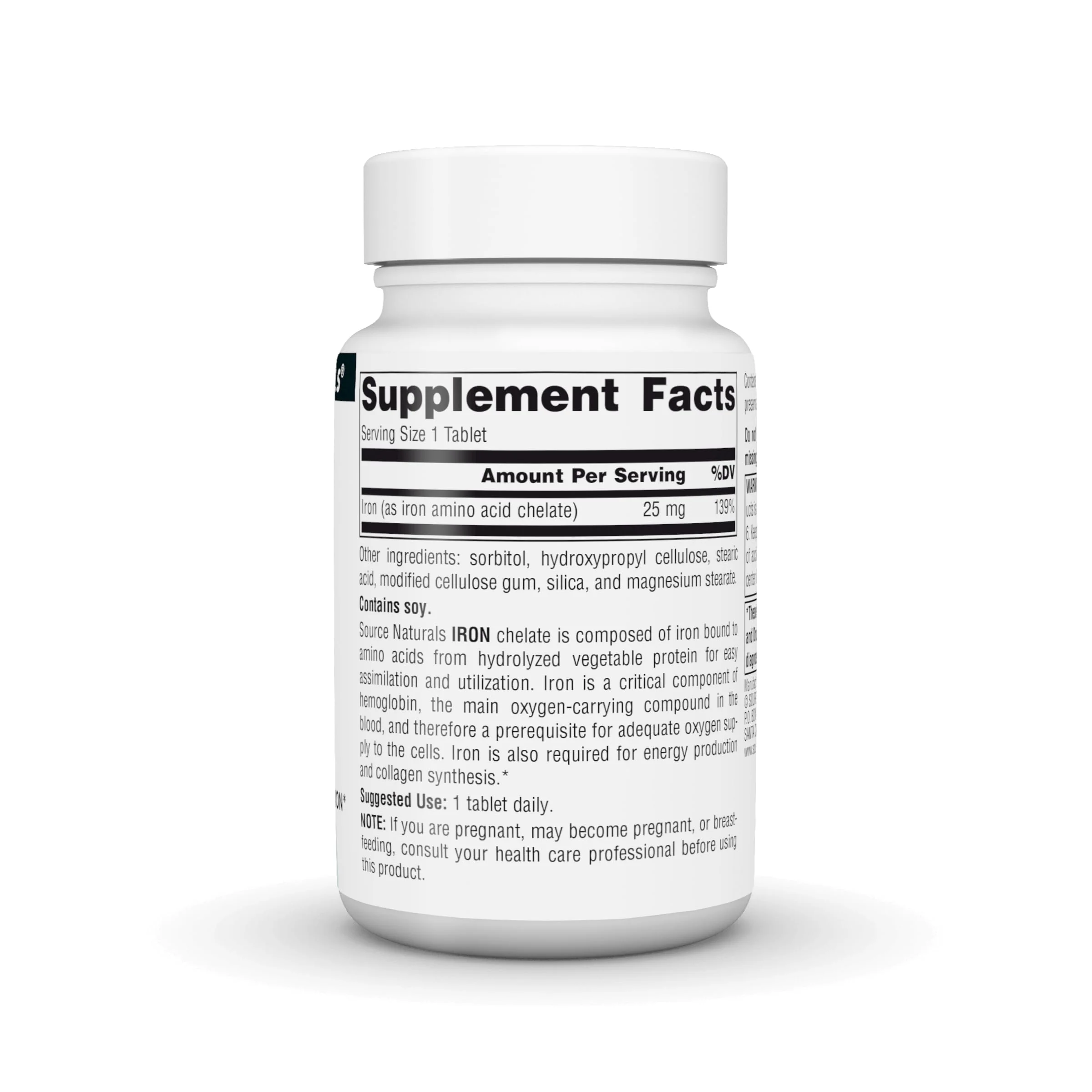 Source Naturals Iron, Amino Acid Chelate - Dietary Supplement that Supports Energy Production - 100 Tablets - Image 4