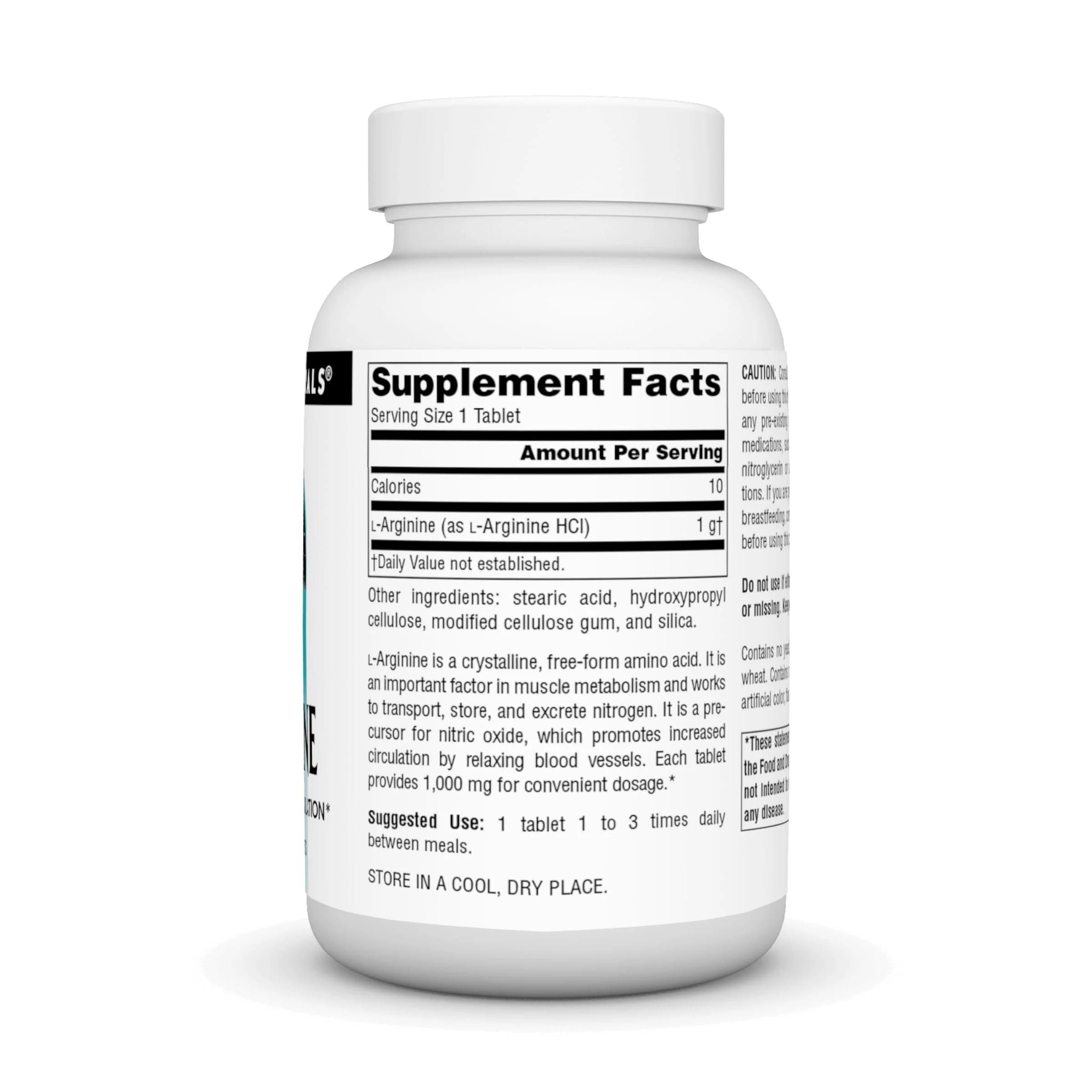 Source Naturals L-Arginine Promotes Increased Ciculation* 1000 mg Free Form - 50 Tablets - Image 6