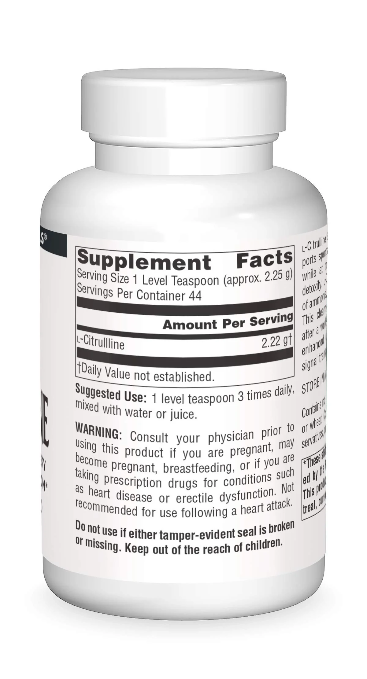 Source Naturals L-Citrulline Powder, Supports Exercise Recovery, Energy, and Detoxification - 100g - Image 6