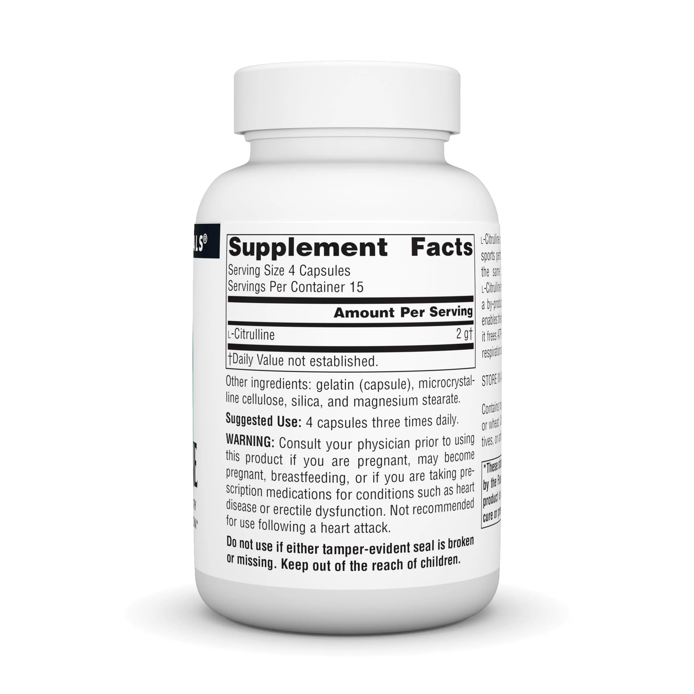 Source Naturals L-Citrulline - Supports Exercise Recovery, Energy and Detoxification*, 500 mg - 60 Capsules - Image 6