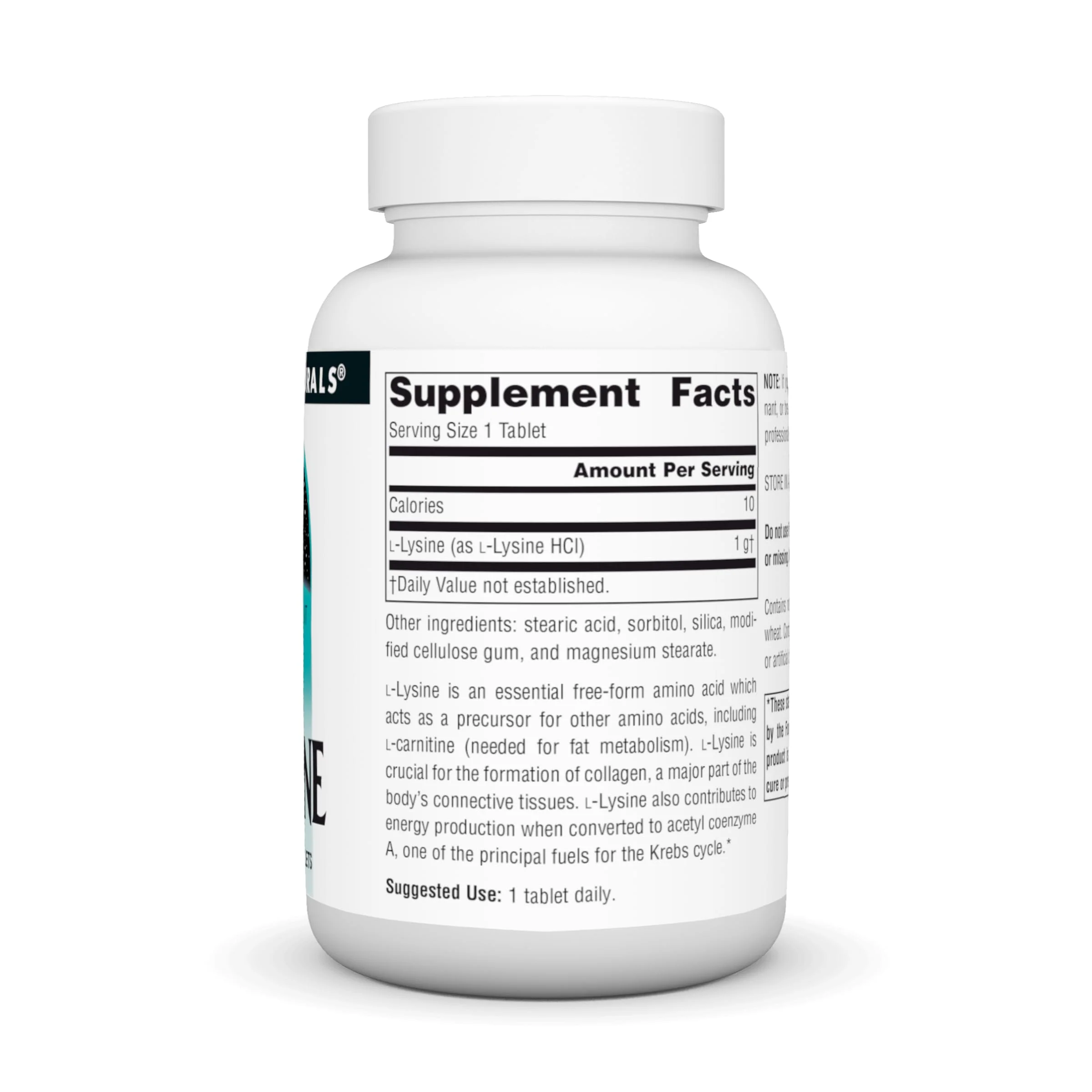Source Naturals L-Lysine Free Form, 1,000 mg - Amino Acid Supplement Supports Energy & Formation of Collagen* - 50 Tablets - Image 6