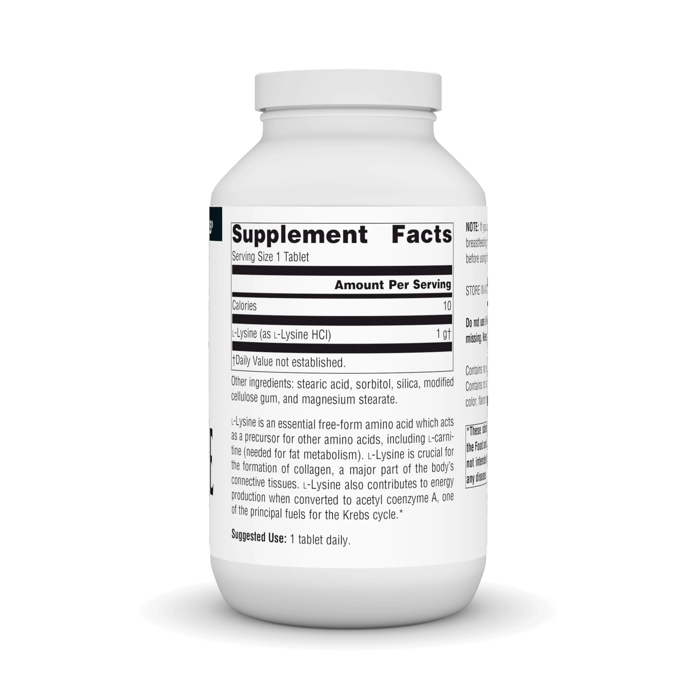Source Naturals L-Lysine Free Form, 1000 mg* - 200 Tablets - Image 2