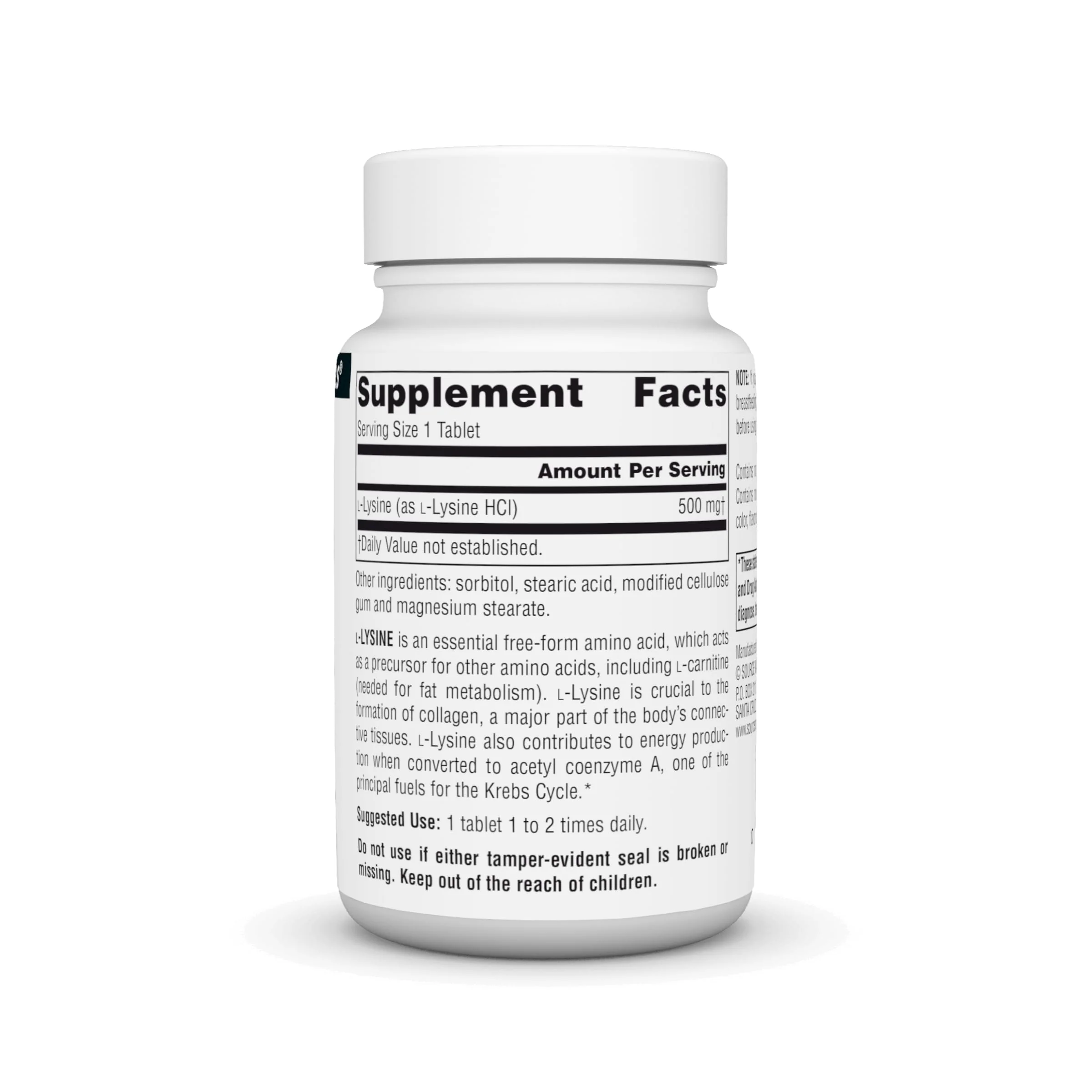 Source Naturals L-Lysine Free Form -Amino Acid Supplement Supports Energy Formation & Collagen* - 500 mg- 50 Tablets - Image 6