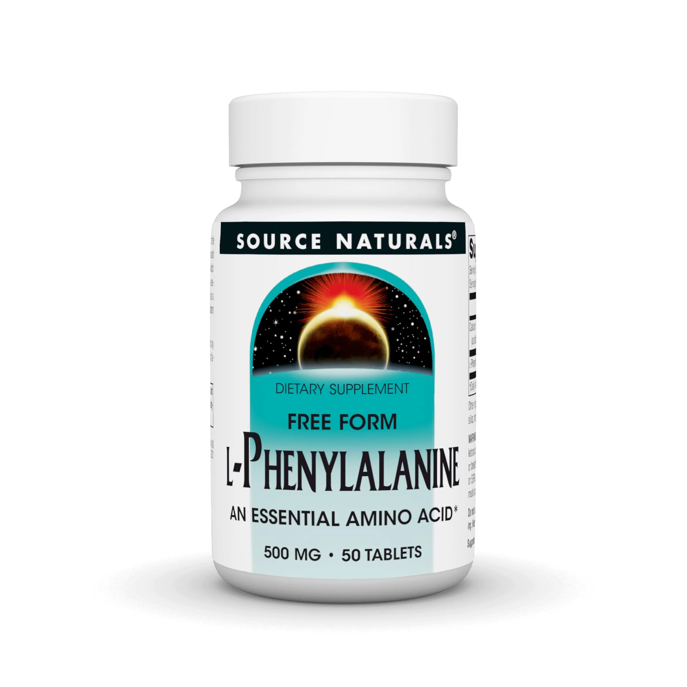 Source Naturals L-Phenylalanine Free Form Essential Amino Acid - 50 Tablets