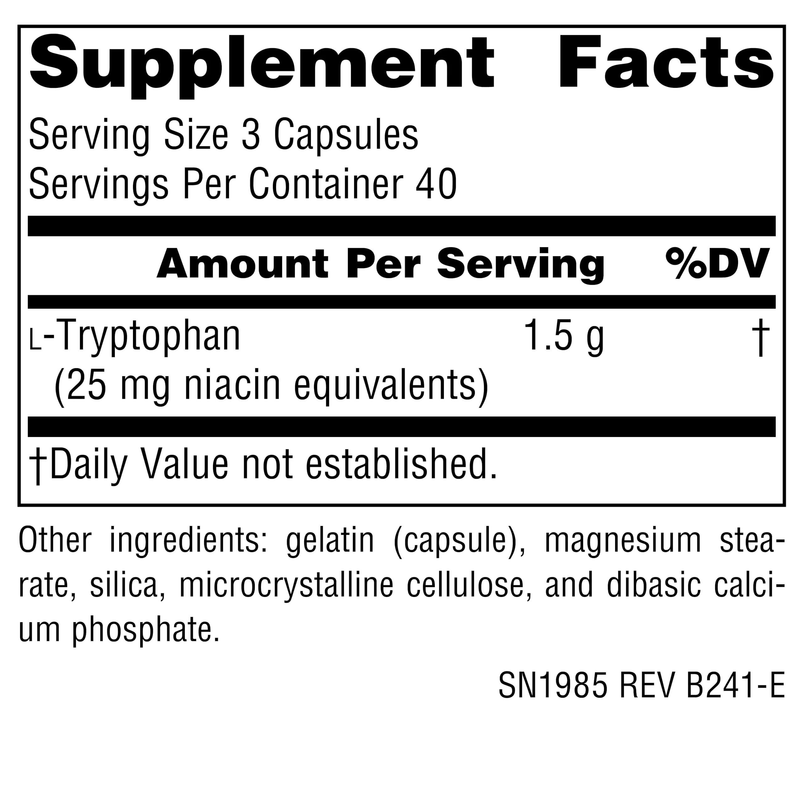 Source Naturals L-Tryptophan, for Mood, Relaxation, and Sleep*, 500mg - 120 Capsules - Image 6
