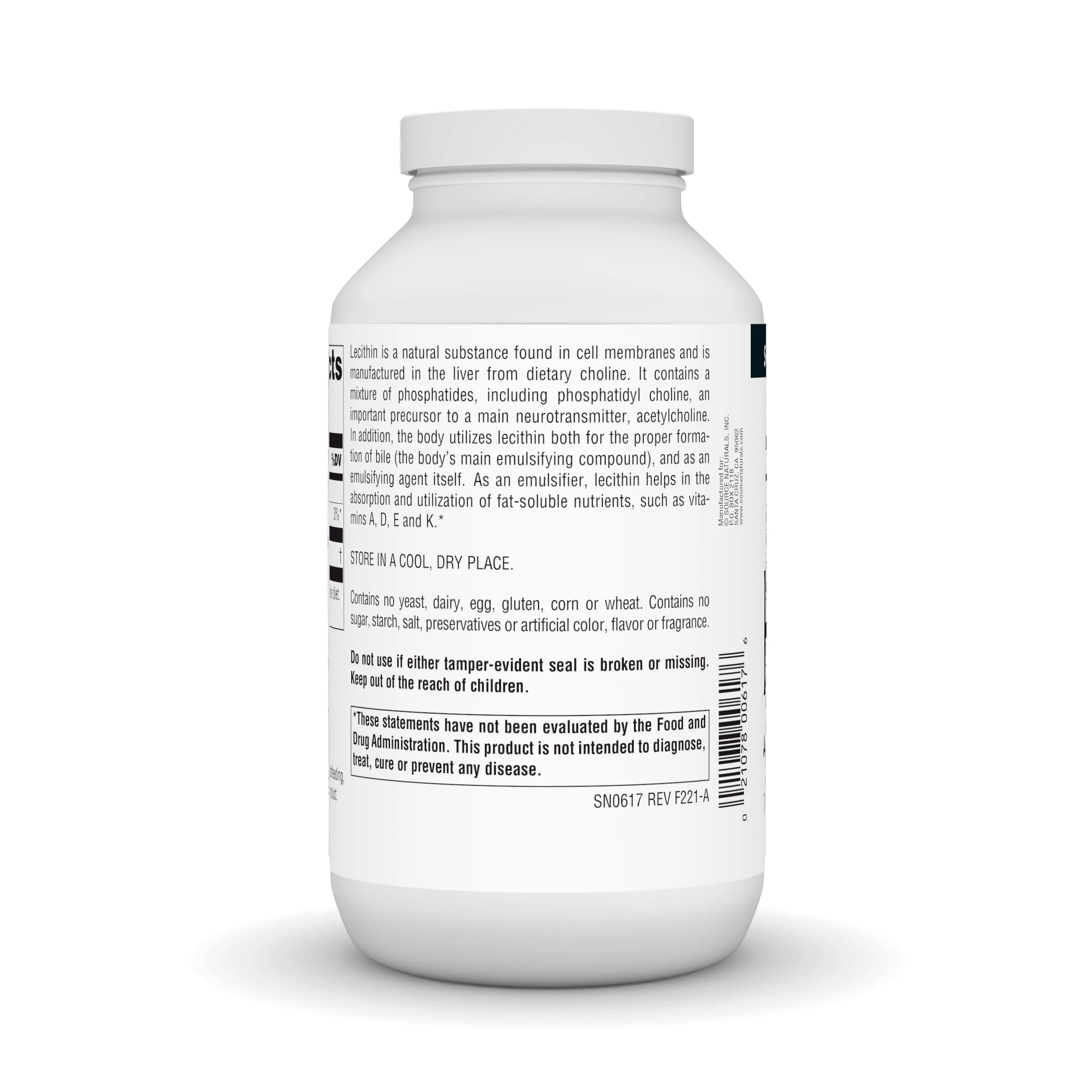Source Naturals Lecithin 1200 mg, A Natural Emulsifier - 200 Softgels - Image 4