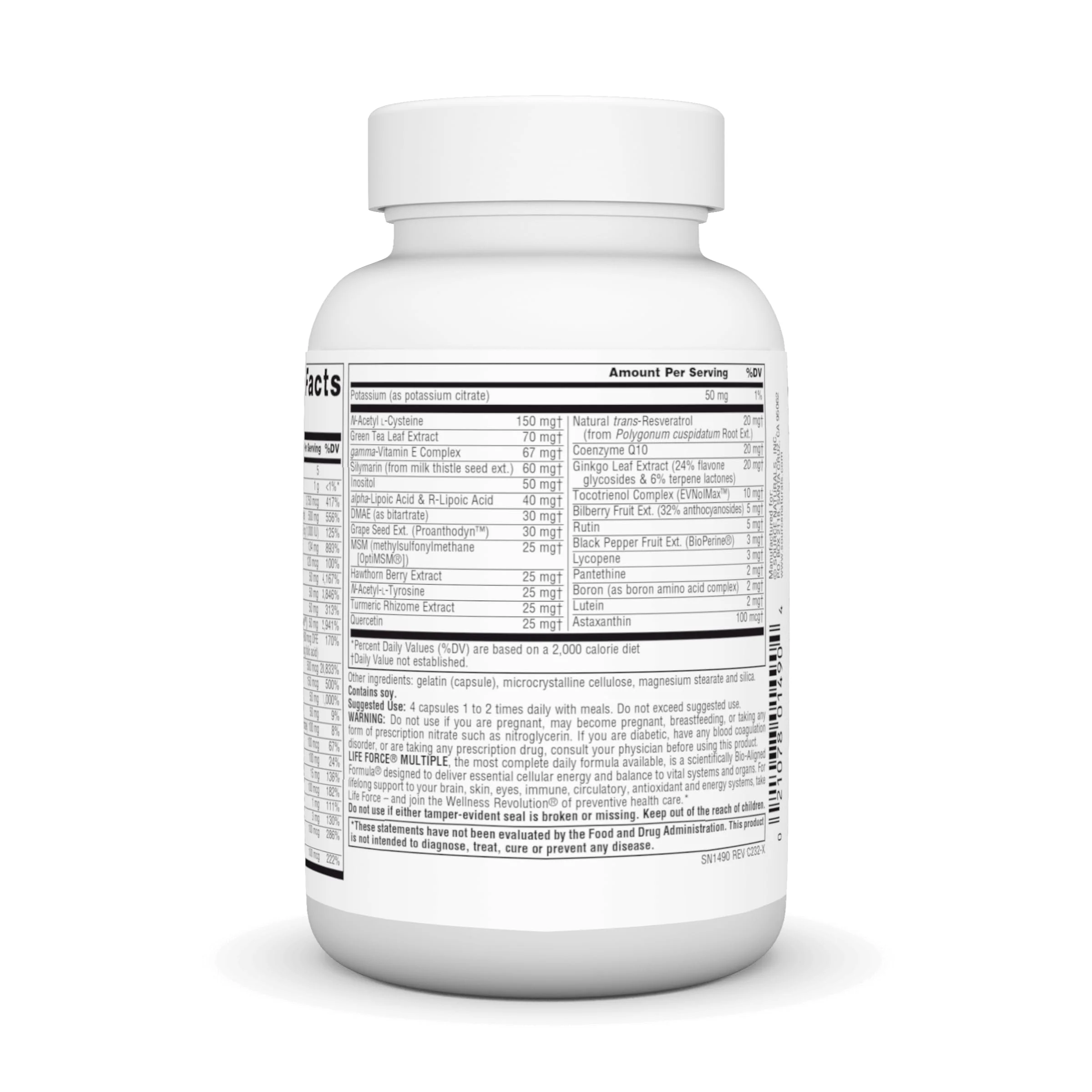 Source Naturals Life Force Multiple Iron Free Daily Multivitamin High Potency Essential Vitamins, Minerals, Antioxidants & Nutrients - Energy & Immune Boost* - 60 Capsules - Image 8