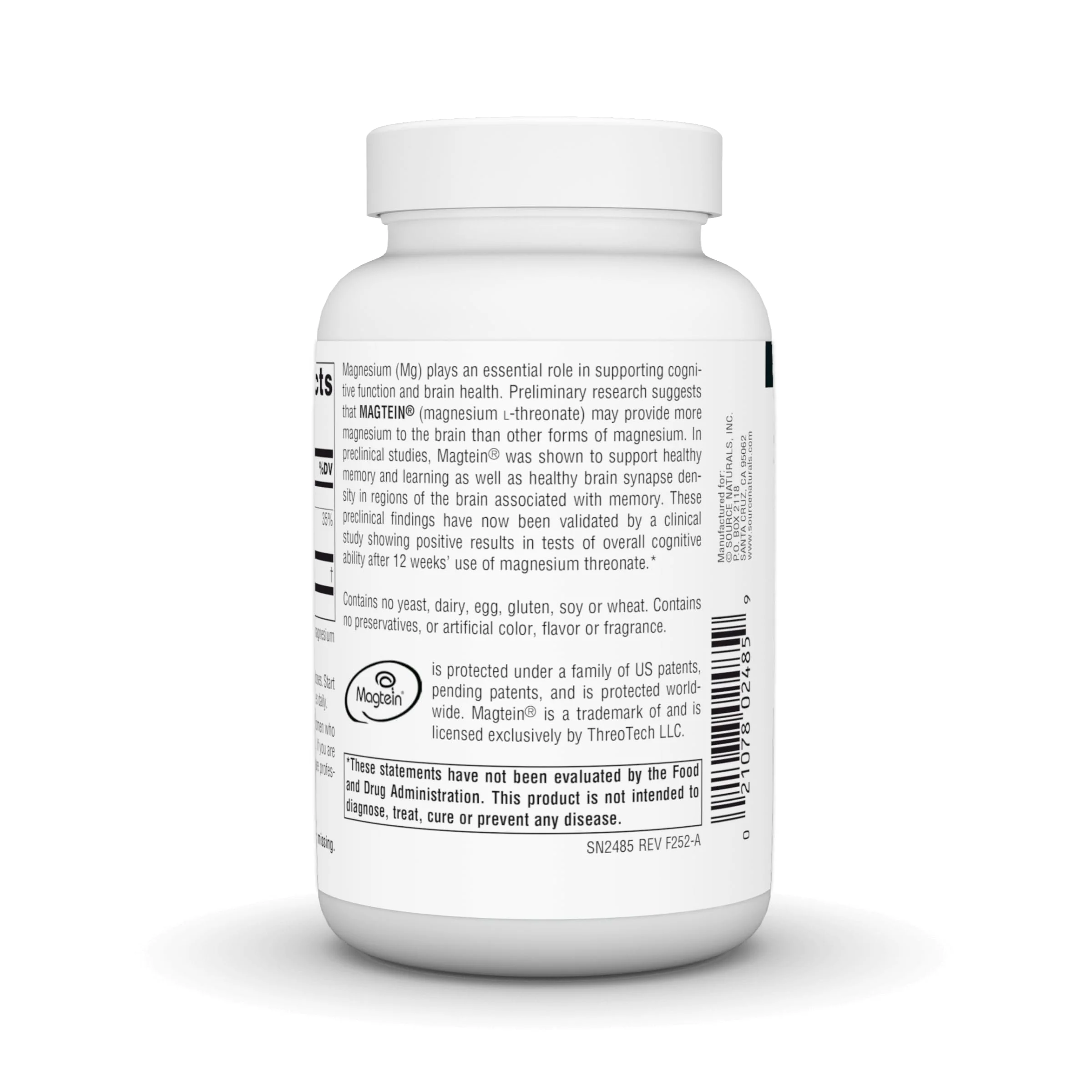 Source Naturals Magtein Magnesium L-Threonate 667mg Supports Focus, Mood, Healthy Memory, Cognitive Function, Sleep* - 90 Capsules - Image 5