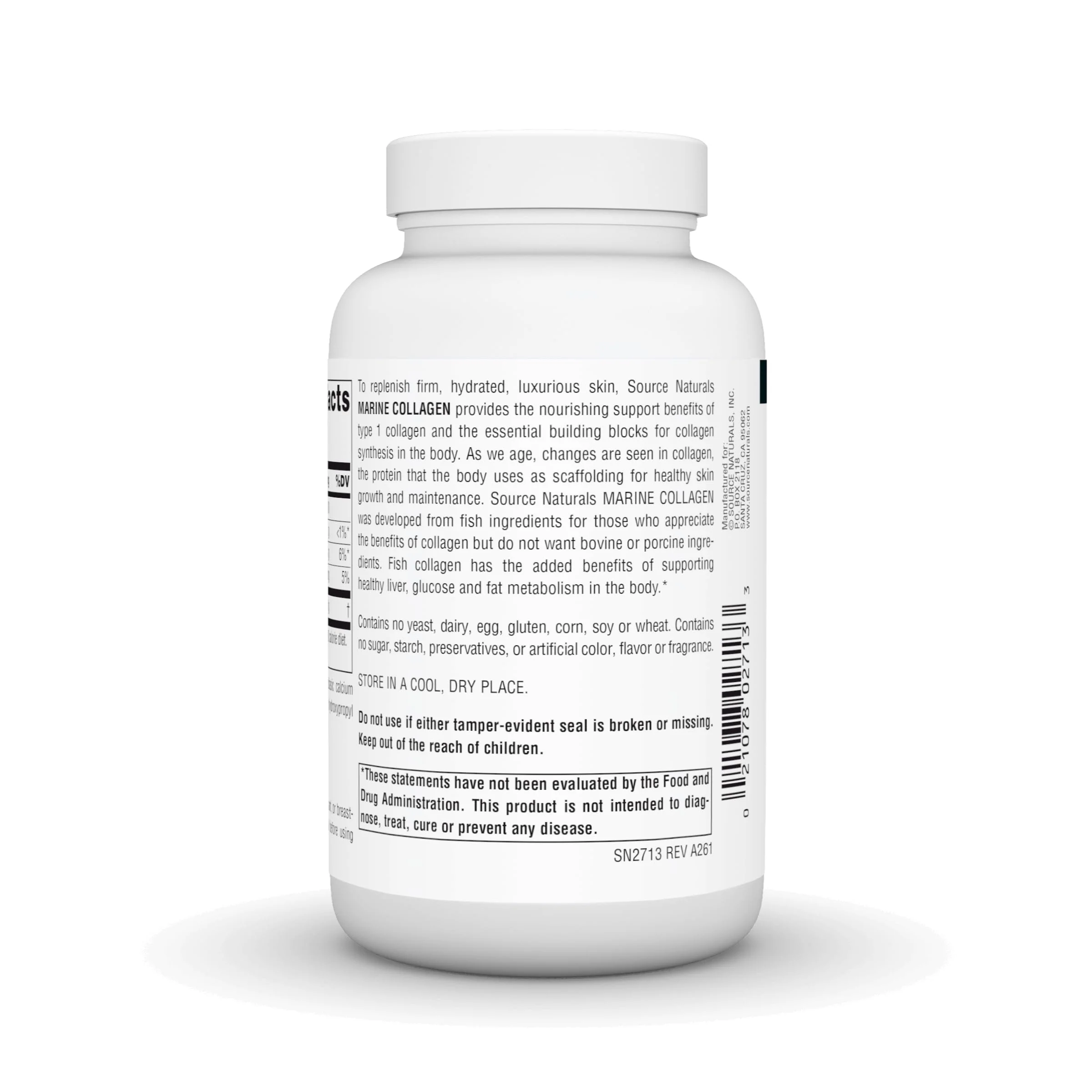 Source Naturals Marine Collagen, Healthy Skin Support* - 120 Tablets - Image 4
