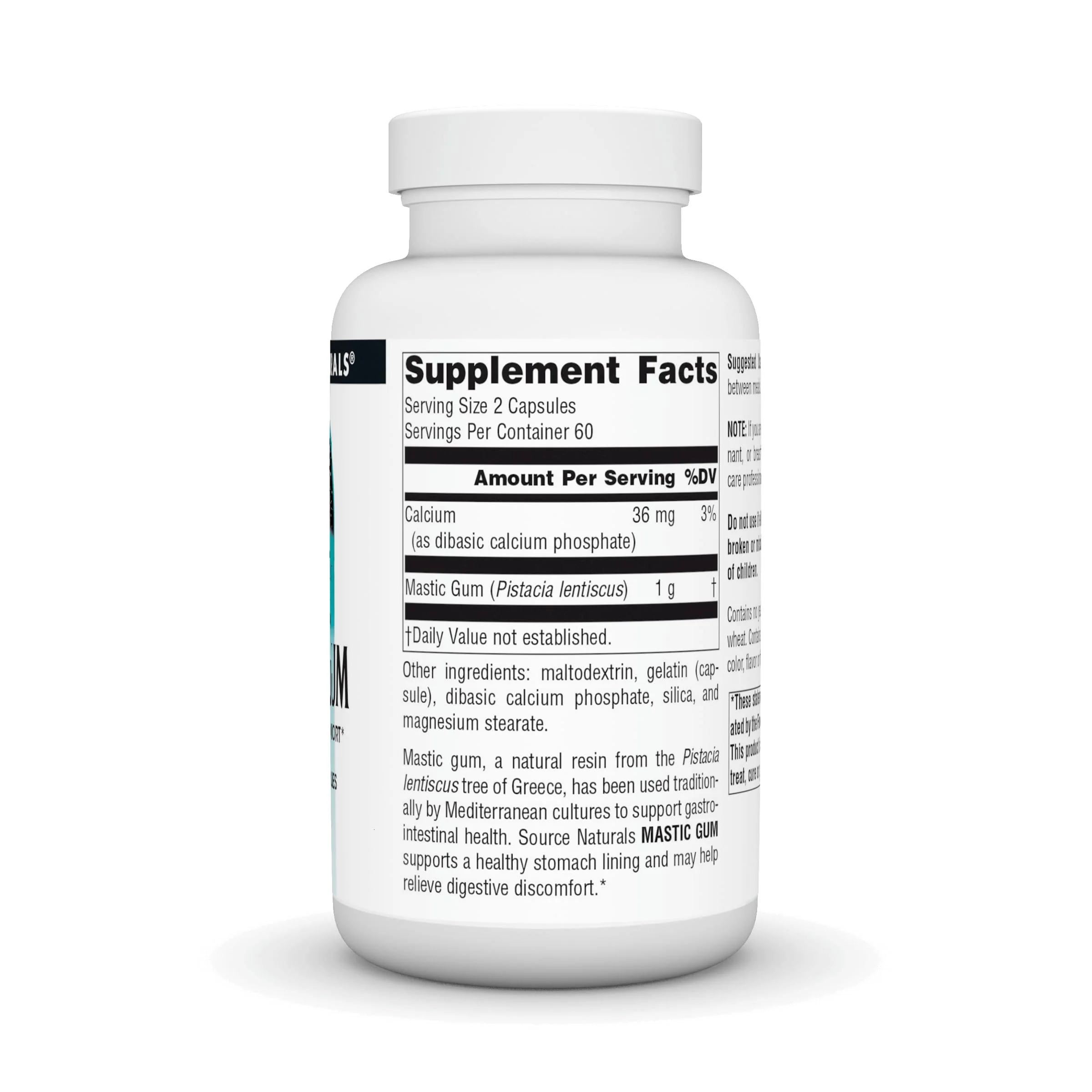 Source Naturals Mastic Gum for Stomach Discomfort* 500 mg - 120 Tablets - Image 2
