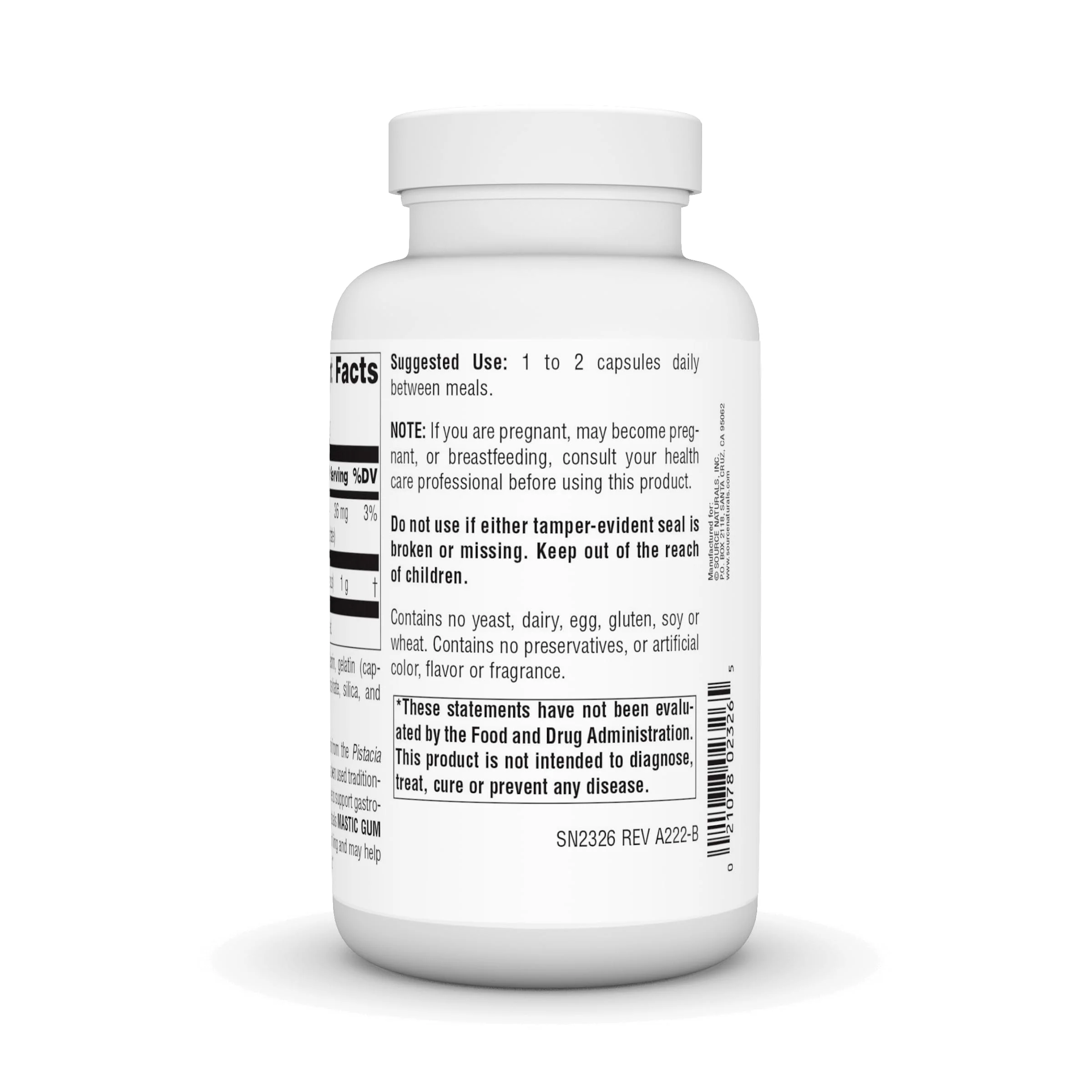 Source Naturals Mastic Gum for Stomach Discomfort* 500 mg - 120 Tablets - Image 3