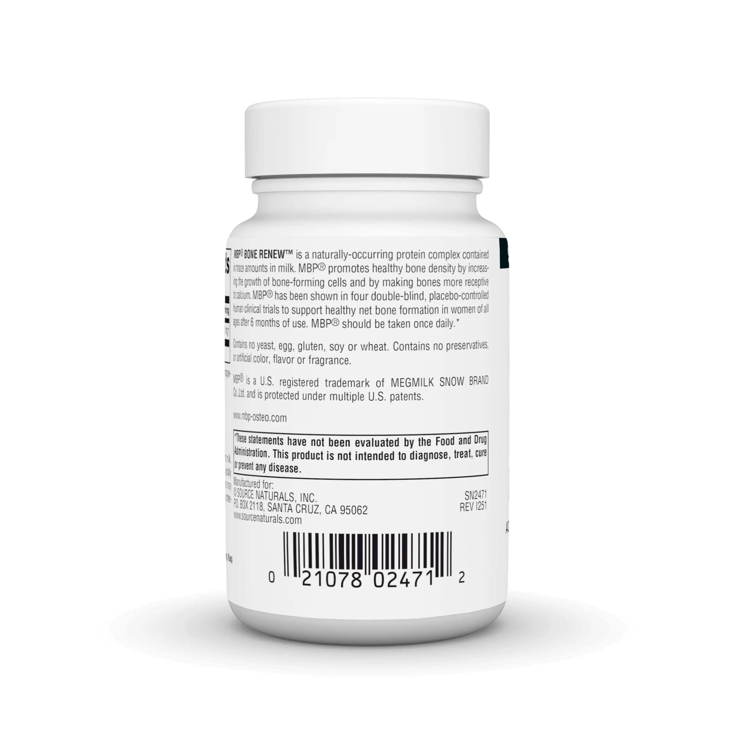 Source Naturals MBP Bone Renew - Advanced Bone Density Support* - 30 Capsules - Image 4