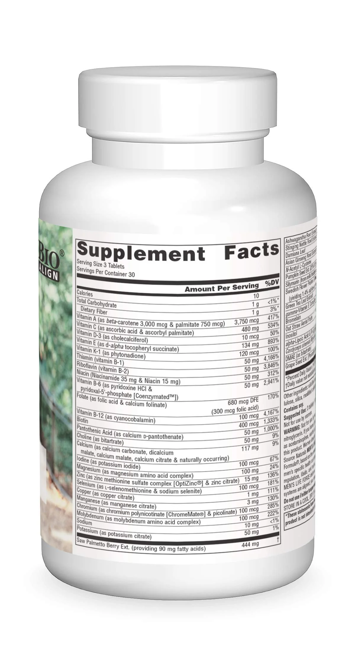 Source Naturals Men's Life Force Multiple Daily Multivitamin & Immune Health Supplement - 13 Essential Vitamins, Nutrients & Minerals - 180 Tablets - Image 9