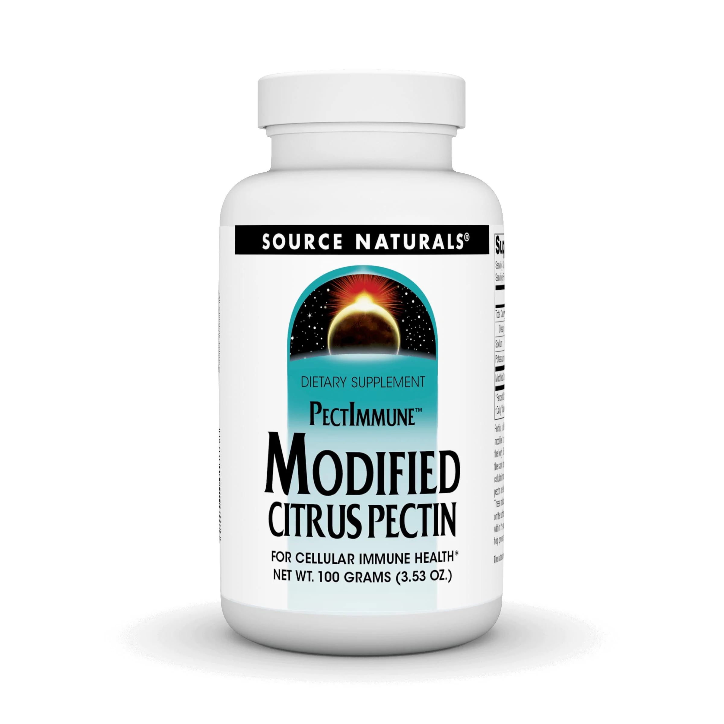 Source Naturals Modified Citrus Pectin Powder, for Cellular Immune Health,100 Grams