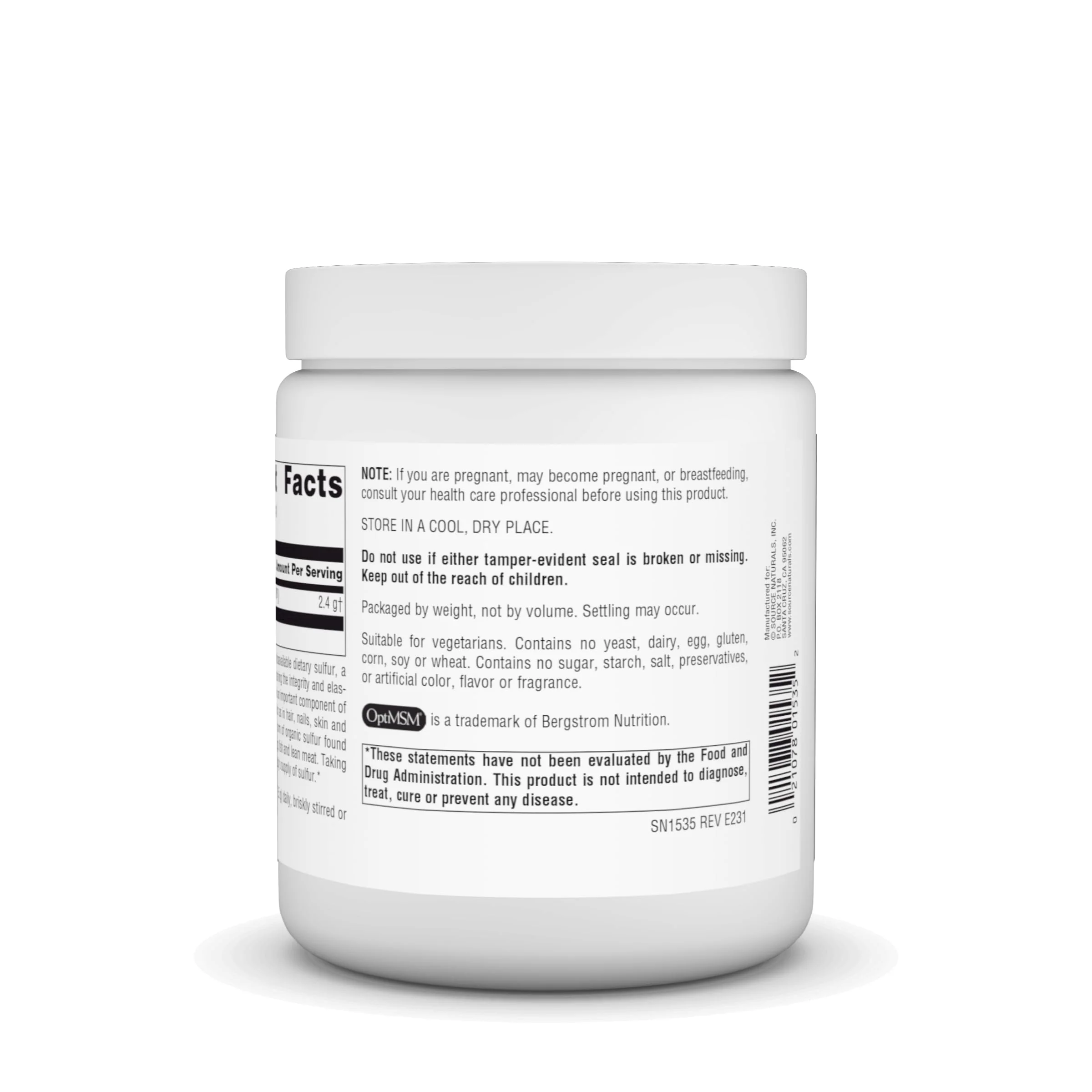 Source Naturals MSM, (Methylsulfonylmethane) - 16 Ounce Powder - Image 5