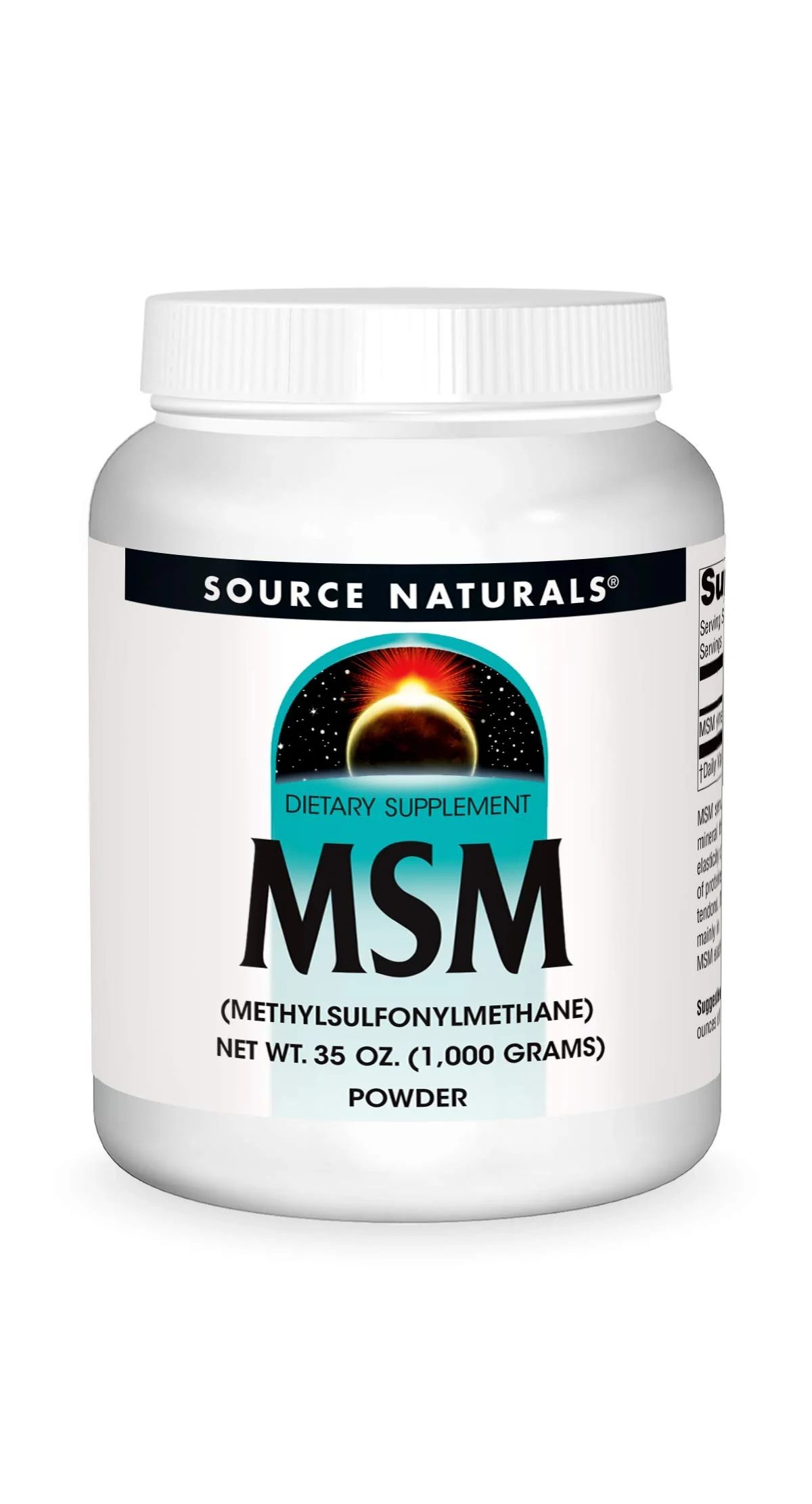 Source Naturals MSM (Methylsulfonylmethane) Net WT. 35 Ounce (1,000 Grams) - Powder