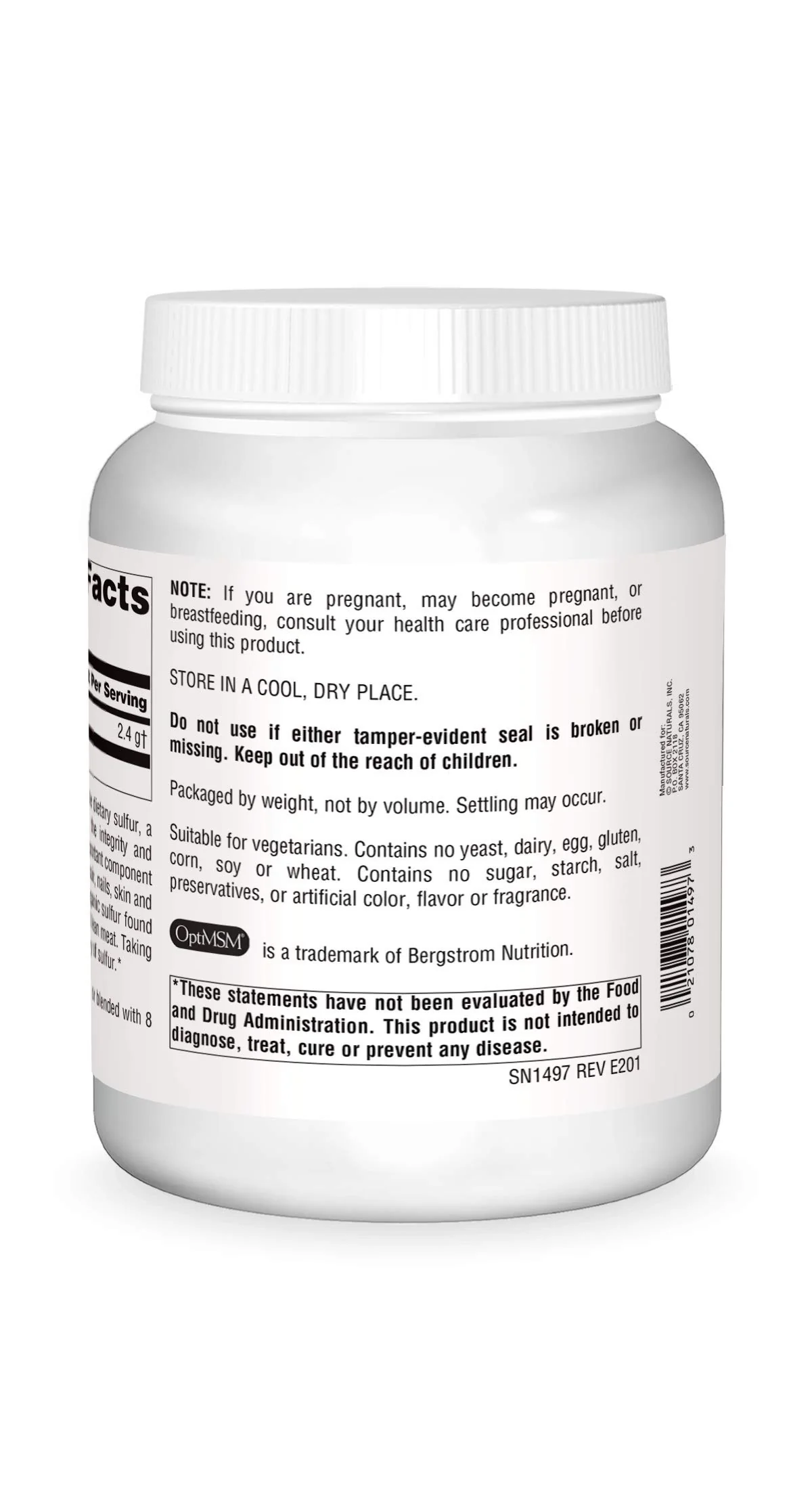 Source Naturals MSM (Methylsulfonylmethane) Net WT. 35 Ounce (1,000 Grams) - Powder - Image 6