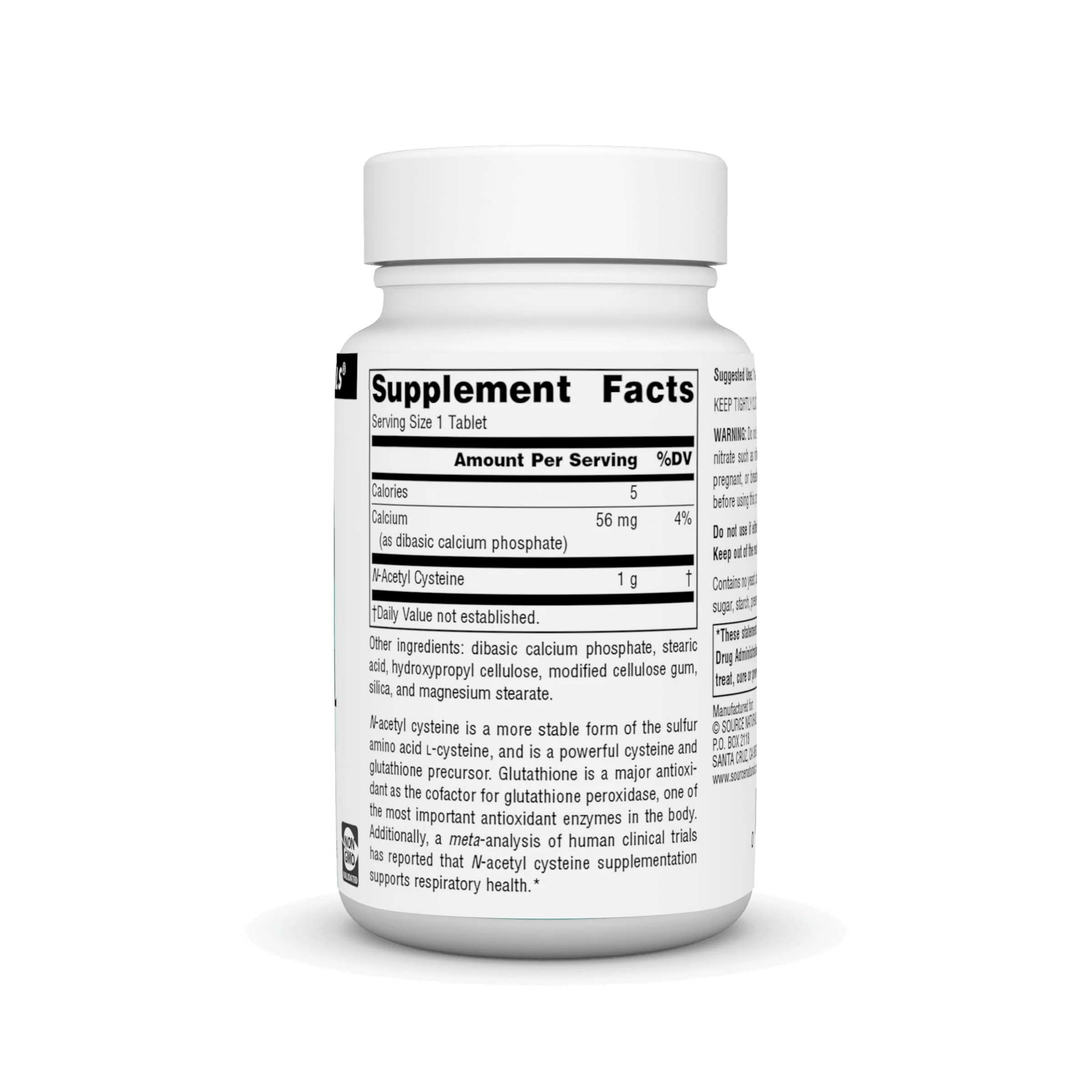 Source Naturals N-Acetyl Cysteine Antioxidant Support 1000 mg Dietary Supplement that Supports Respiratory Health* - 30 Tablets - Image 6
